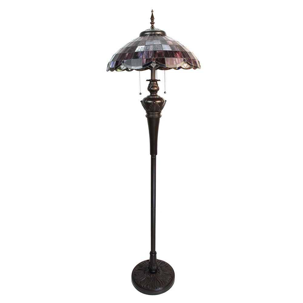 Clayre & Eef Stehlampe Clayre & Eef Lumilamp 166cm, rote Tiffany Stehlampe