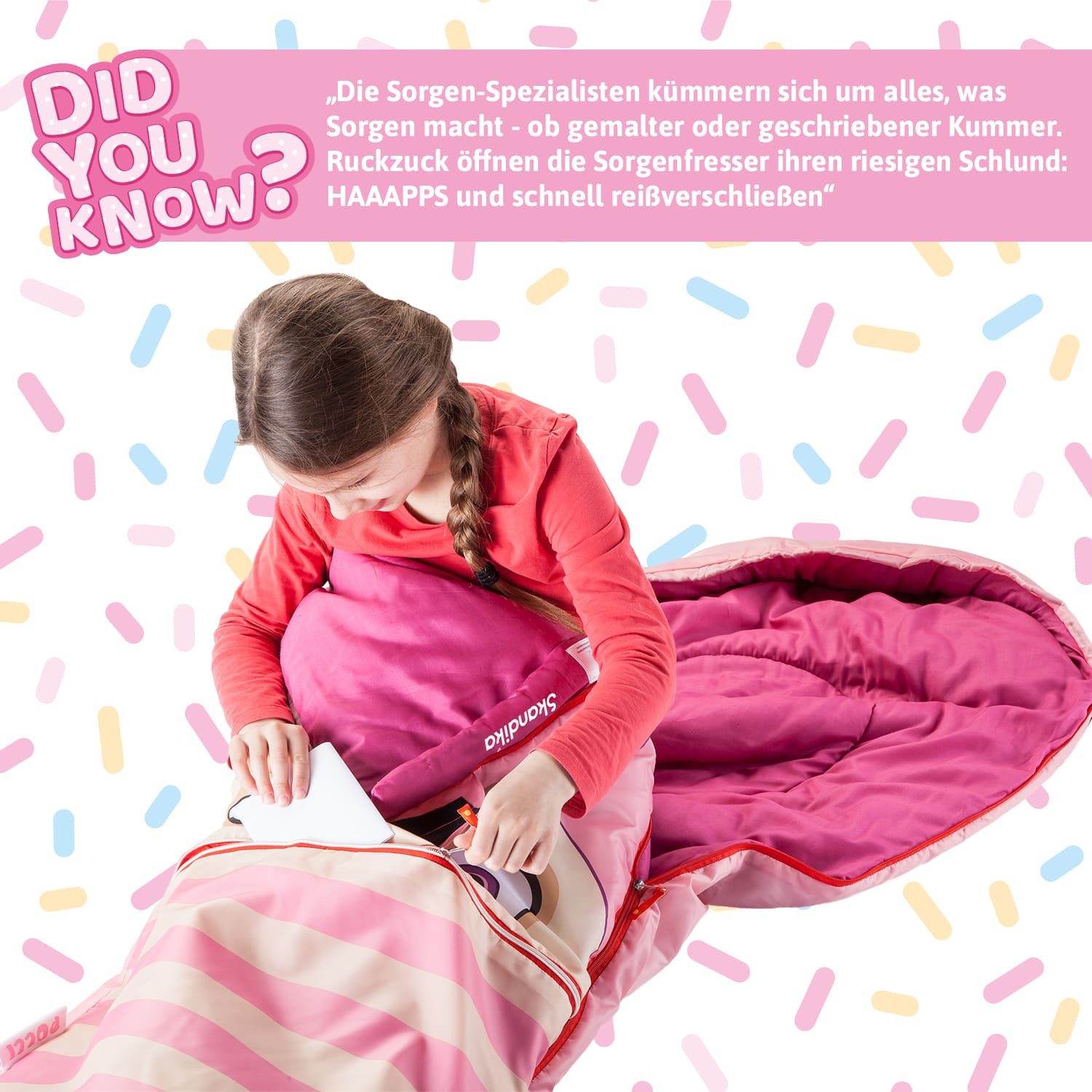 Skandika Kinderschlafsack Sorgenfresser Polli, Großzügige Kapuze günstig online kaufen