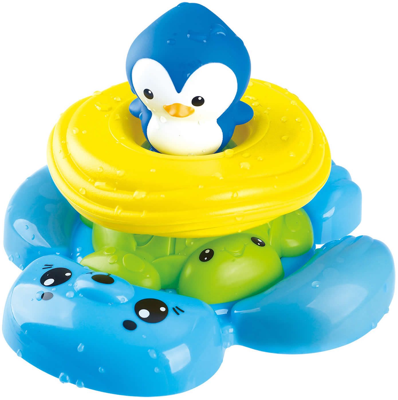 Play Badespielzeug Badetiere Meeresfreunde 4-tlg stapelbar Badewanne Wasser Spielzeug +6M
