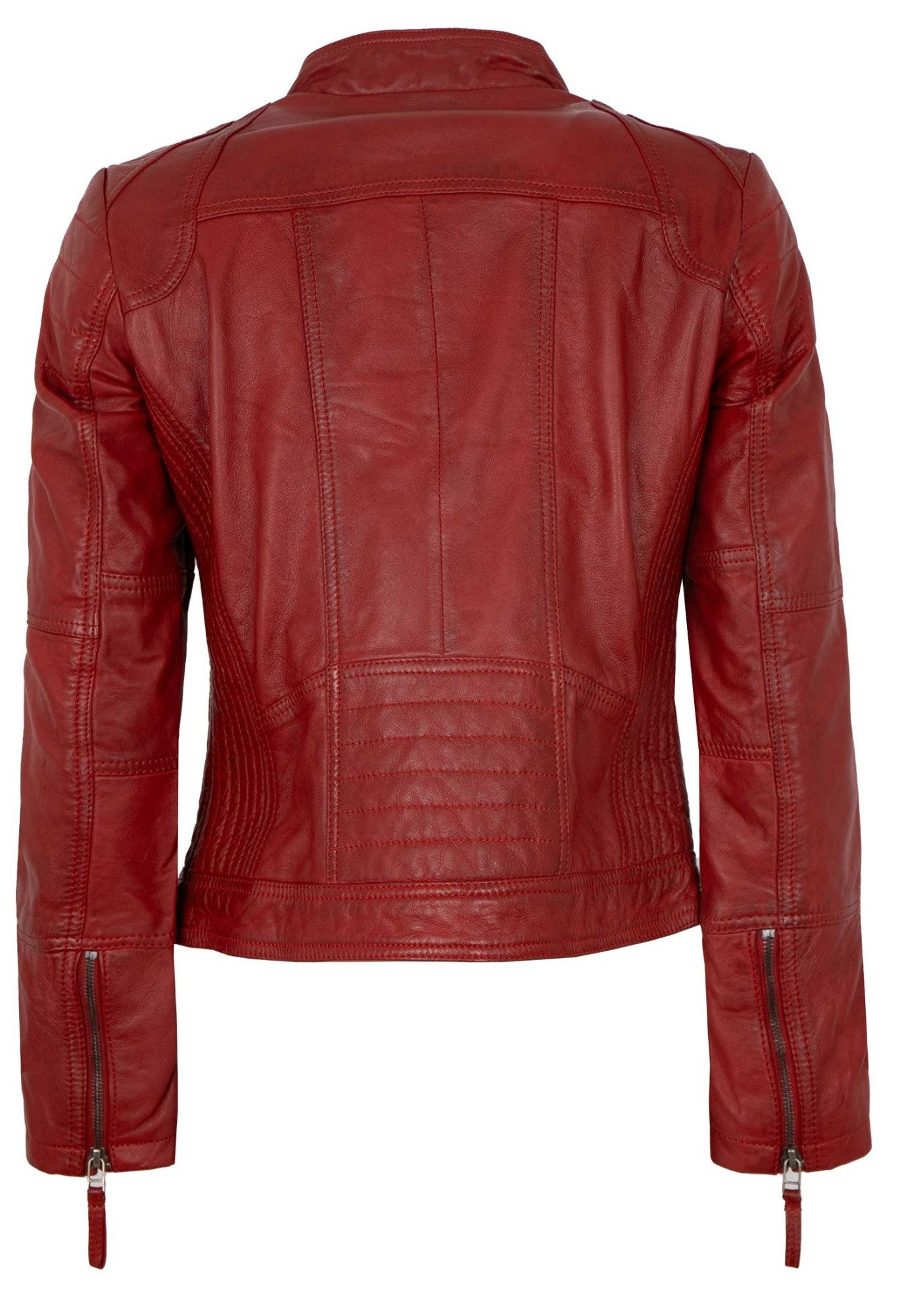 7eleven Lederjacke Vigni 7eleven - Damen Lederjacke Lammnappa rot