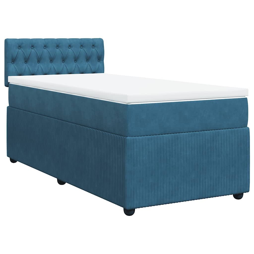 vidaXL Bett Boxspringbett mit Matratze Blau günstig online kaufen
