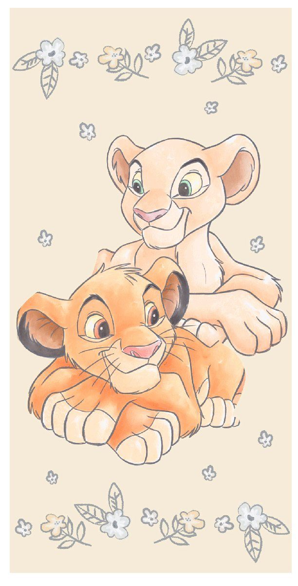 Disney Handtuch Lion King Simba Nala König der Löwen Kinder, Frottee (1-St) günstig online kaufen