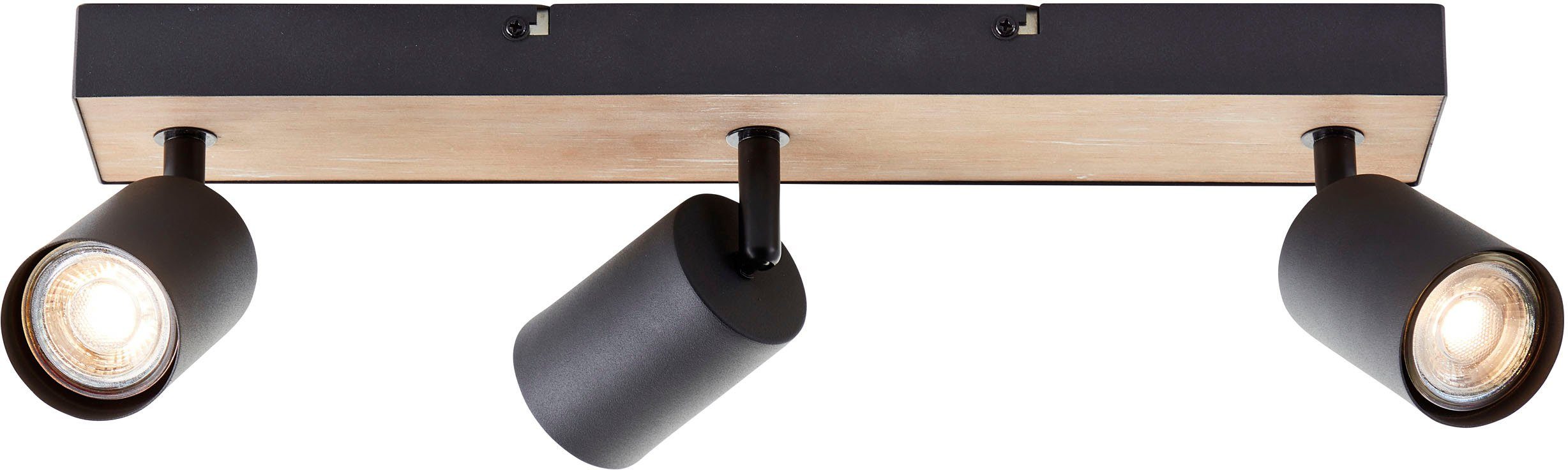 Brilliant Deckenstrahler Jello Wood, LED wechselbar, Warmweiß, Spotbalken s günstig online kaufen