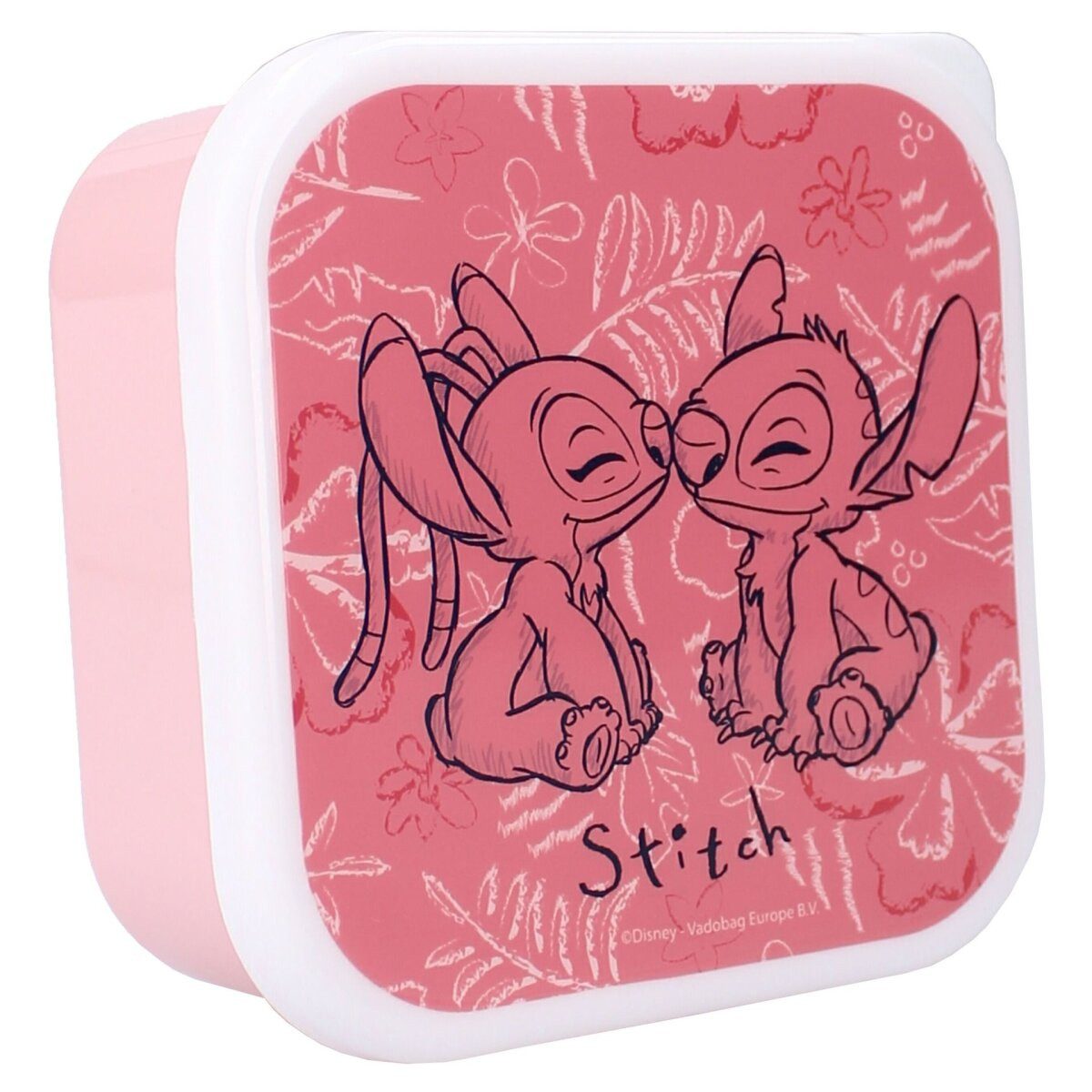 Lilo & Stitch Lunchbox Lilo Stitch Lunchset 3in1 Snackbox Lunchpaket Butterbrotbox, 100% Polypropylen, (1-tlg)