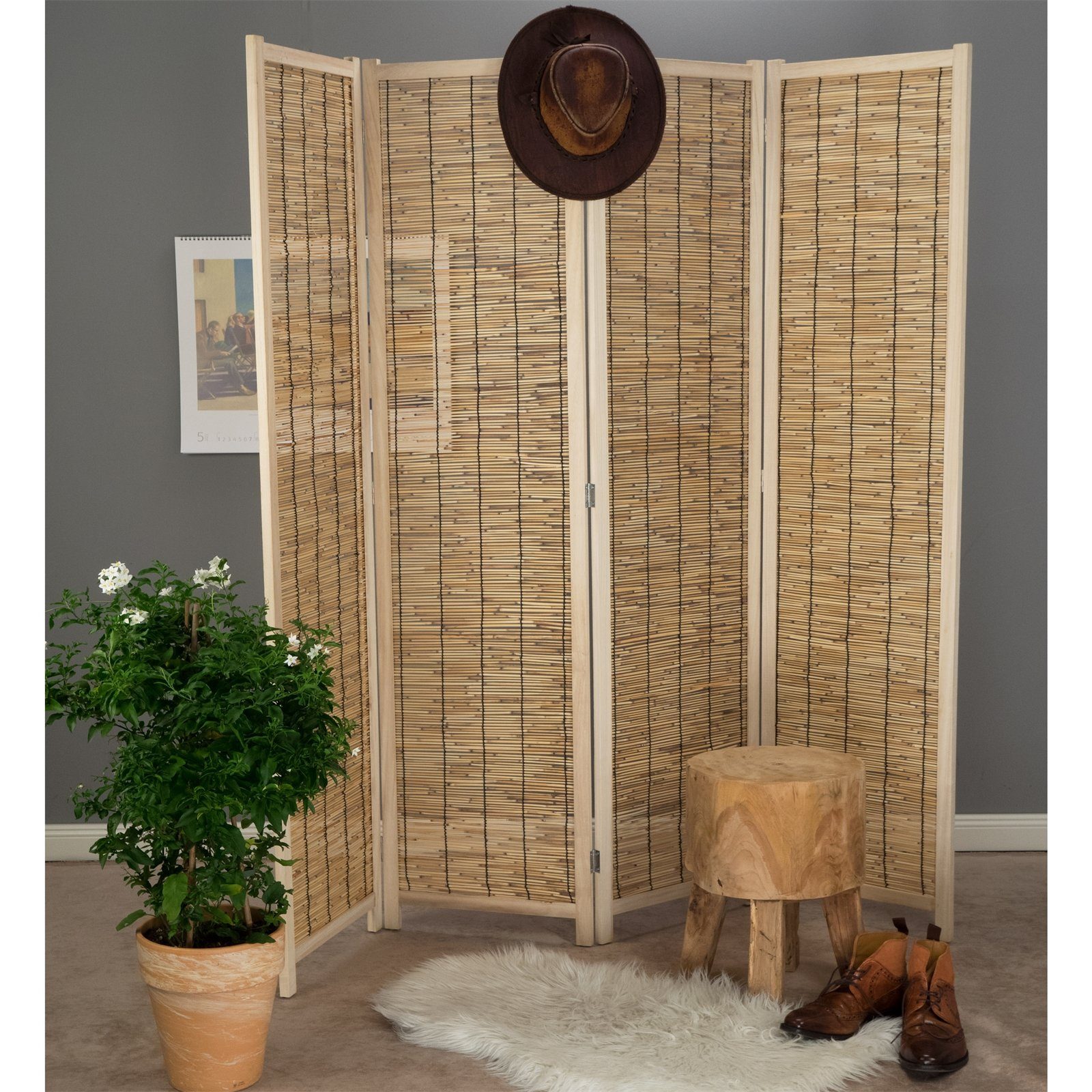 CREEDWOOD Paravent, natur
