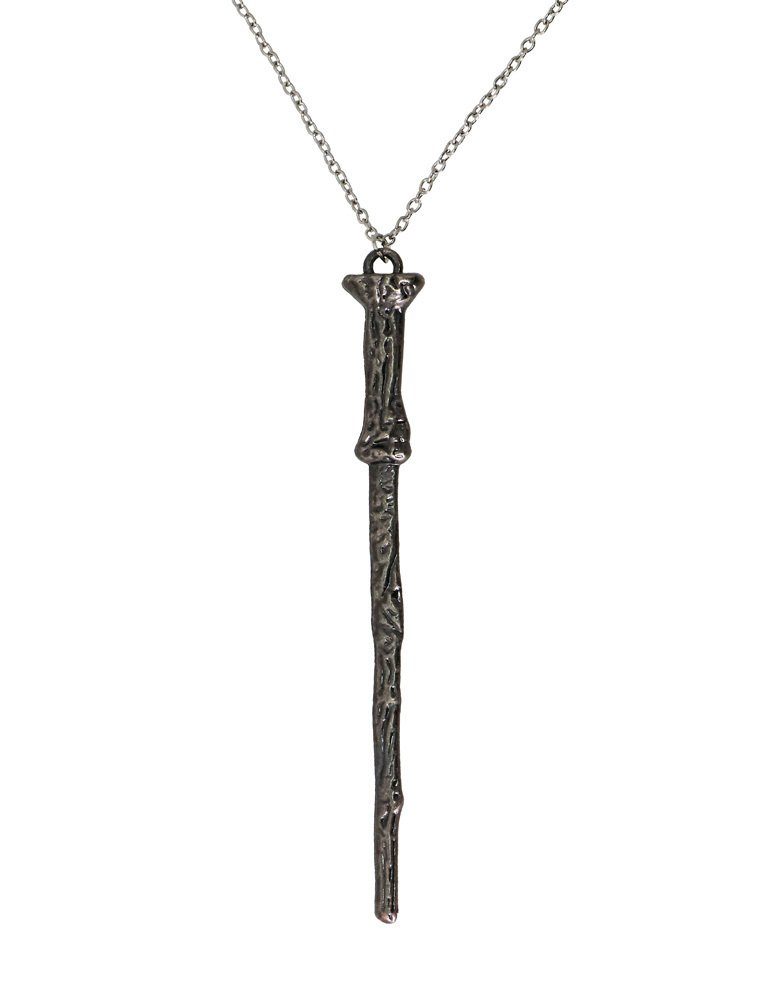 CHAKS Kostüm Zauberstab Halskette zum Hexen Magier Kostüm - Sil