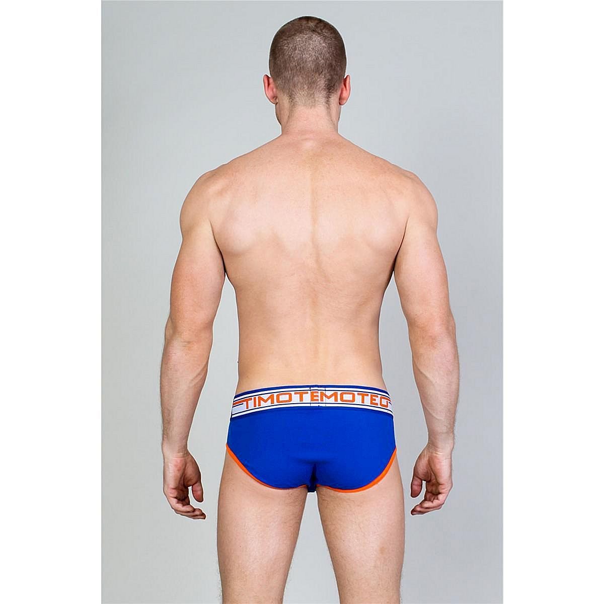 Timoteo Slip Timoteo Double Crossed Brief - Blue