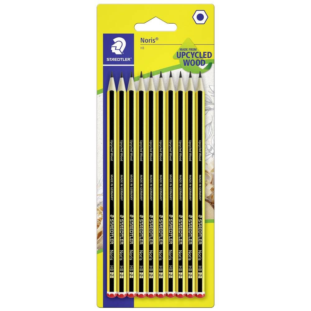 STAEDTLER Bleistift Noris 120 Bleistift, 10 Bleistifte HB 120-2BK10D