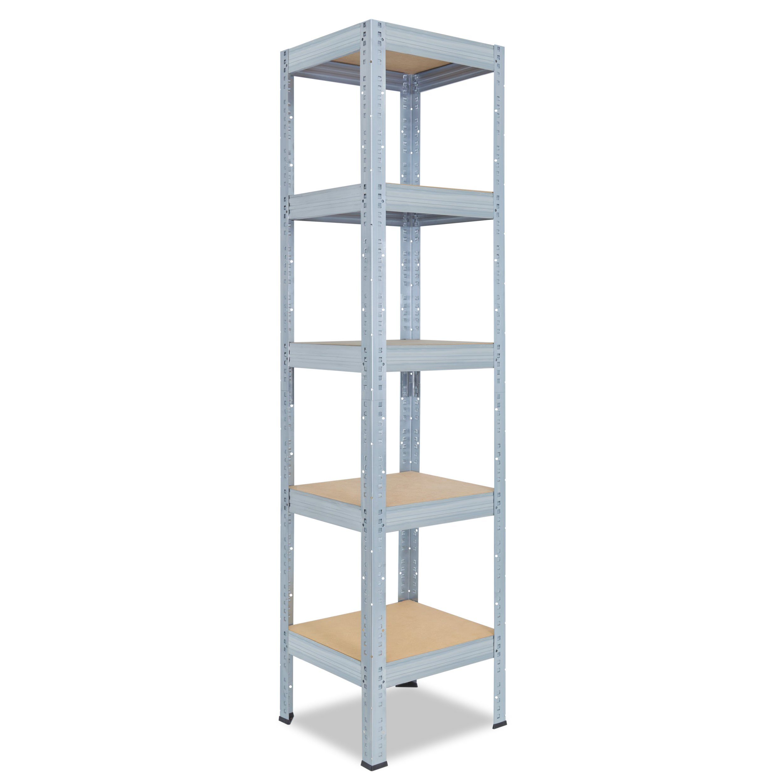 shelfplaza Schwerlastregal PROFI, 200x50x50cm verzinkt, Metallregal 5 Böden mit je 200kg Tragkraft, als Kellerregal, Garagenregal, Werkstattregal & Regal Lagerregal, Steckregal Metall Regale