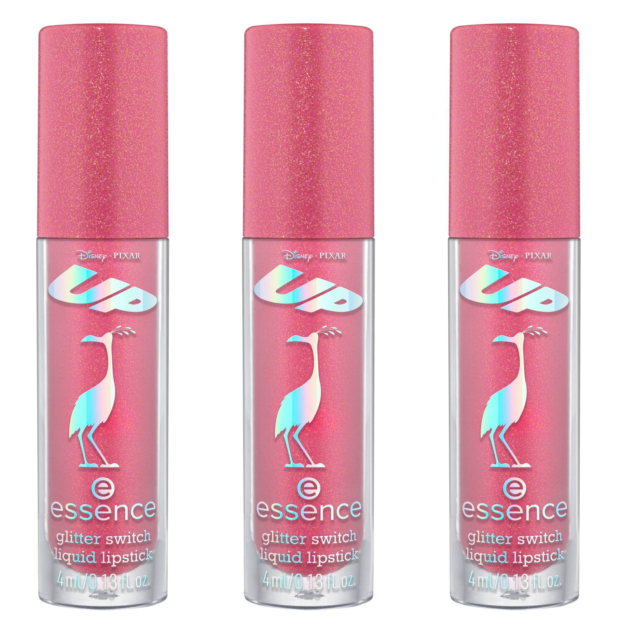 Essence Lippenstift Disney Pixar Up glitter switch liquid lipstick, 3-tlg., mit intensiver Farbabgabe