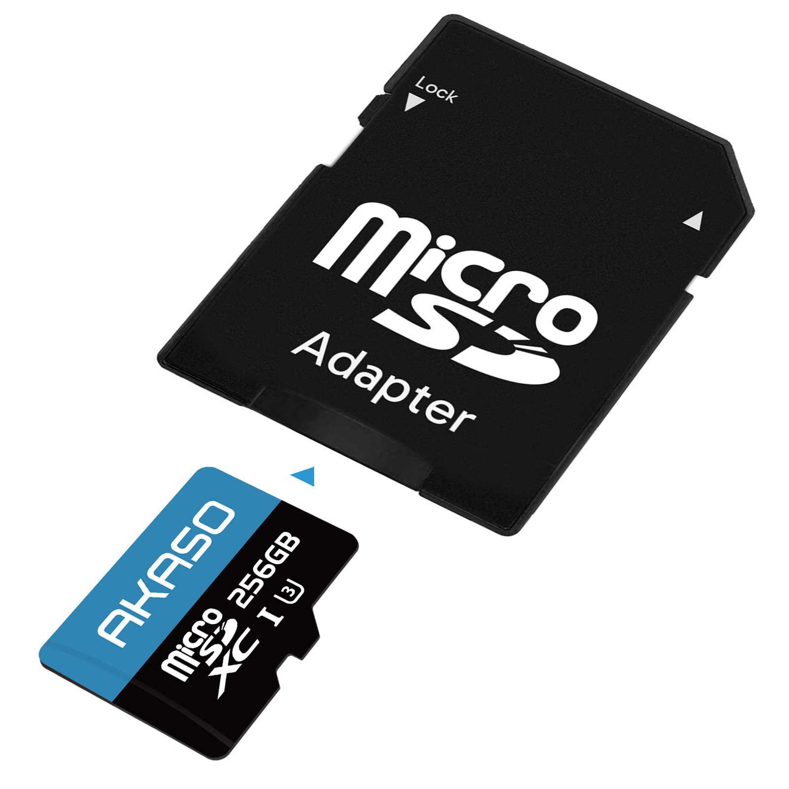 Akaso 256GB U3 microSDXC Karte für Action Cams & 4K-Aufnahmen Micro SD-Karte (Lesegeschwindigkeit 100 MB/s, Kompatibel mit Action Cam,Smartphone,Tablet,Dashcam&Überwachungskamera)