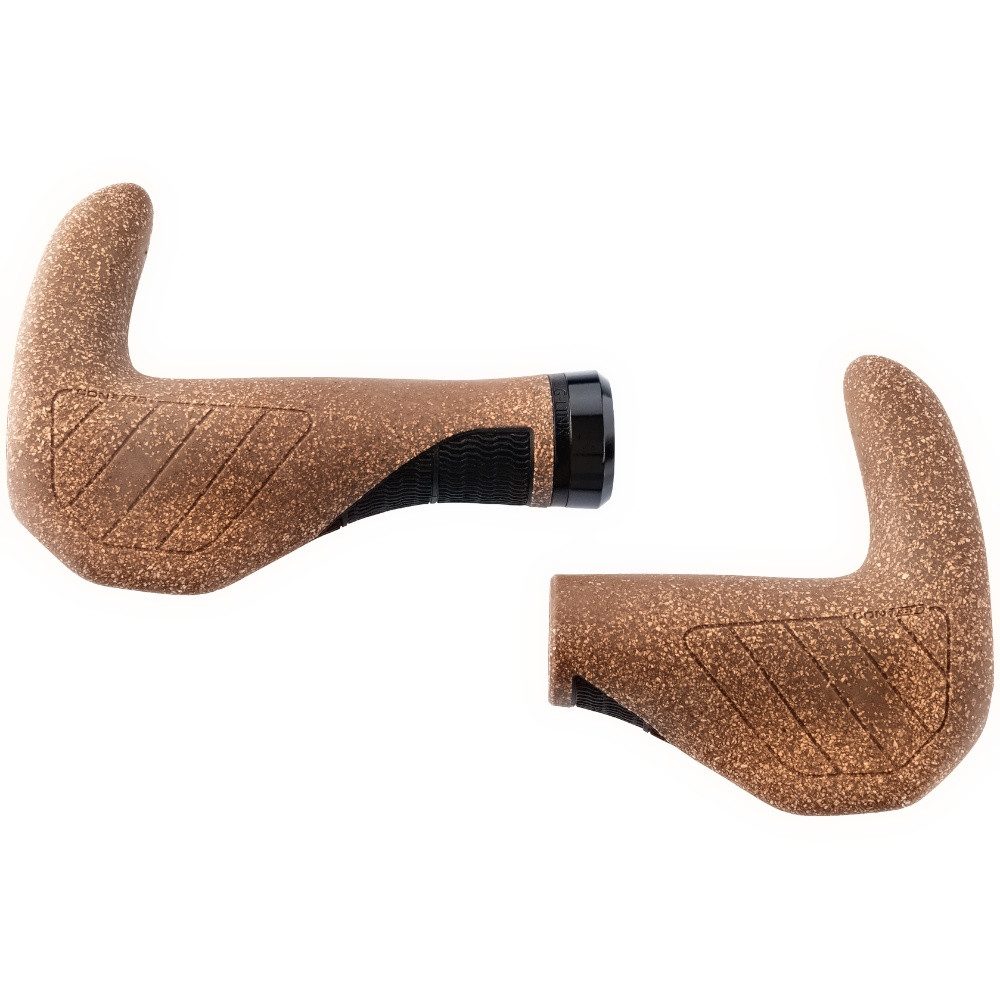Fahrradlenkergriff CONTEC Griff MERGE Trekking Bar Kork" 96 140mm braun schwarz ca. 0,219