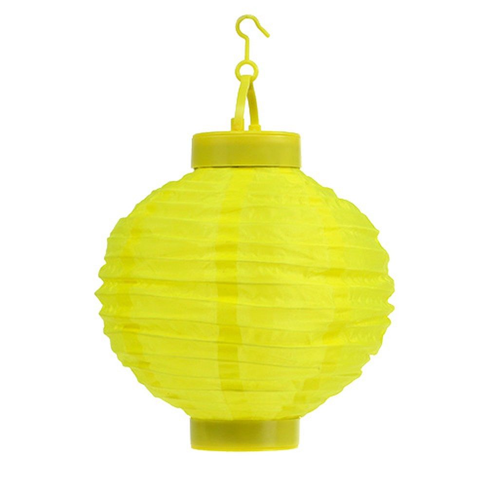 Windlicht Lampion LED Solar 20cm Gelb Gartenlaterne wetterfest