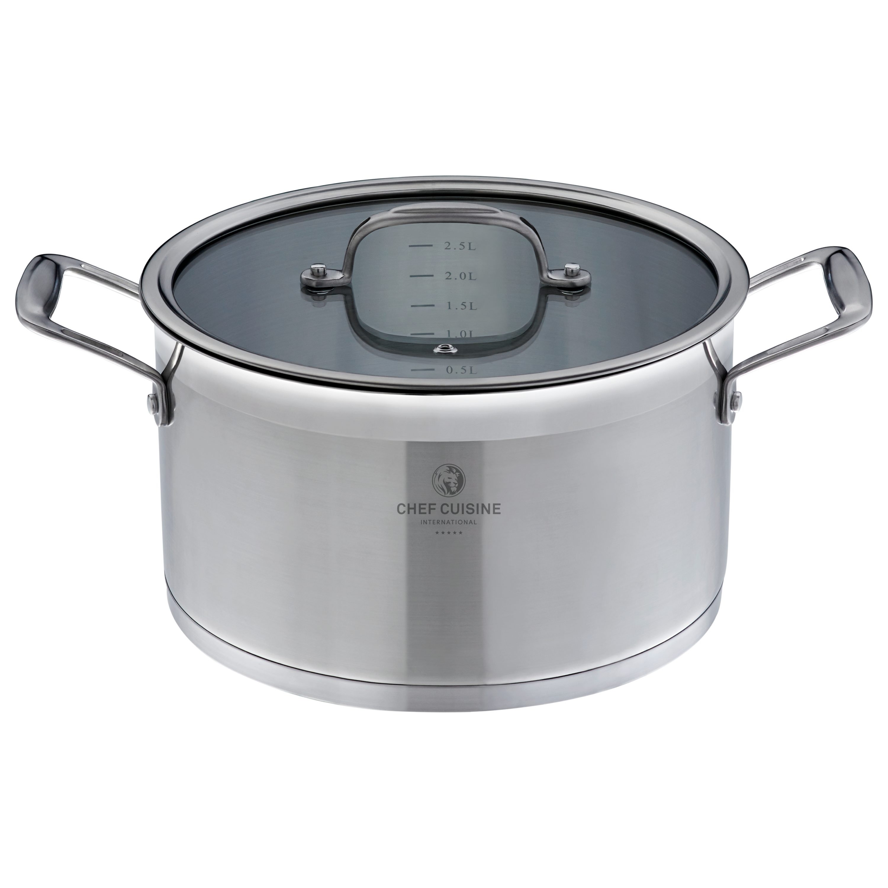CHEF CUISINE International Topf-Set + gratis Topfuntersetzer, Edelstahl 18/10 (4-tlg)