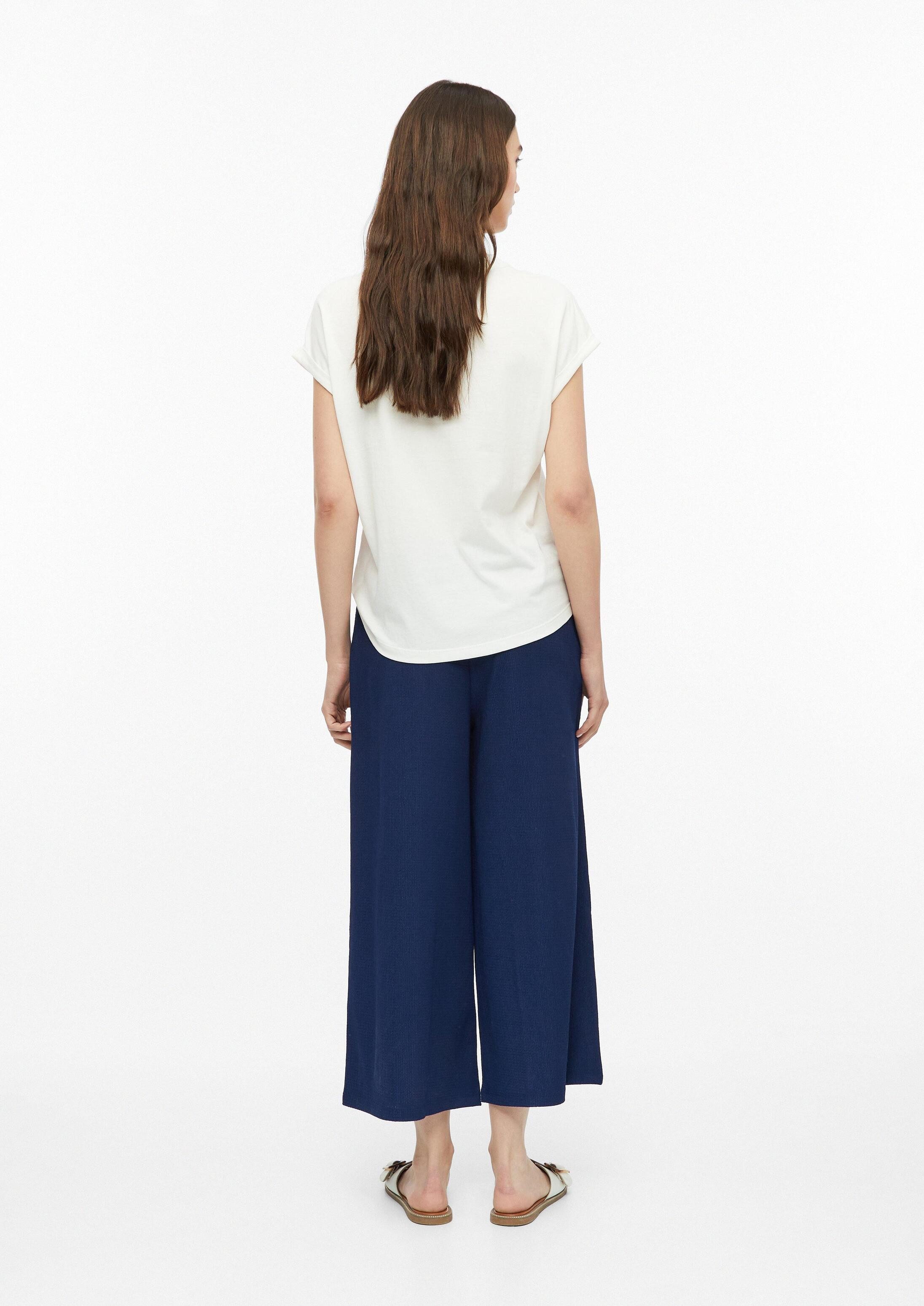 s.Oliver Culotte Hose Strukturierte Culotte mit Elastikbund