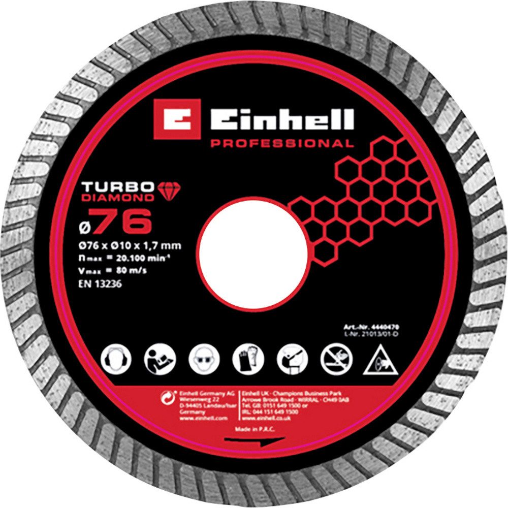 Einhell Winkelschleifer Einhell Original Winkelschleifer-Zubehör DIA-Trennscheibe 76x1,7 Einhe
