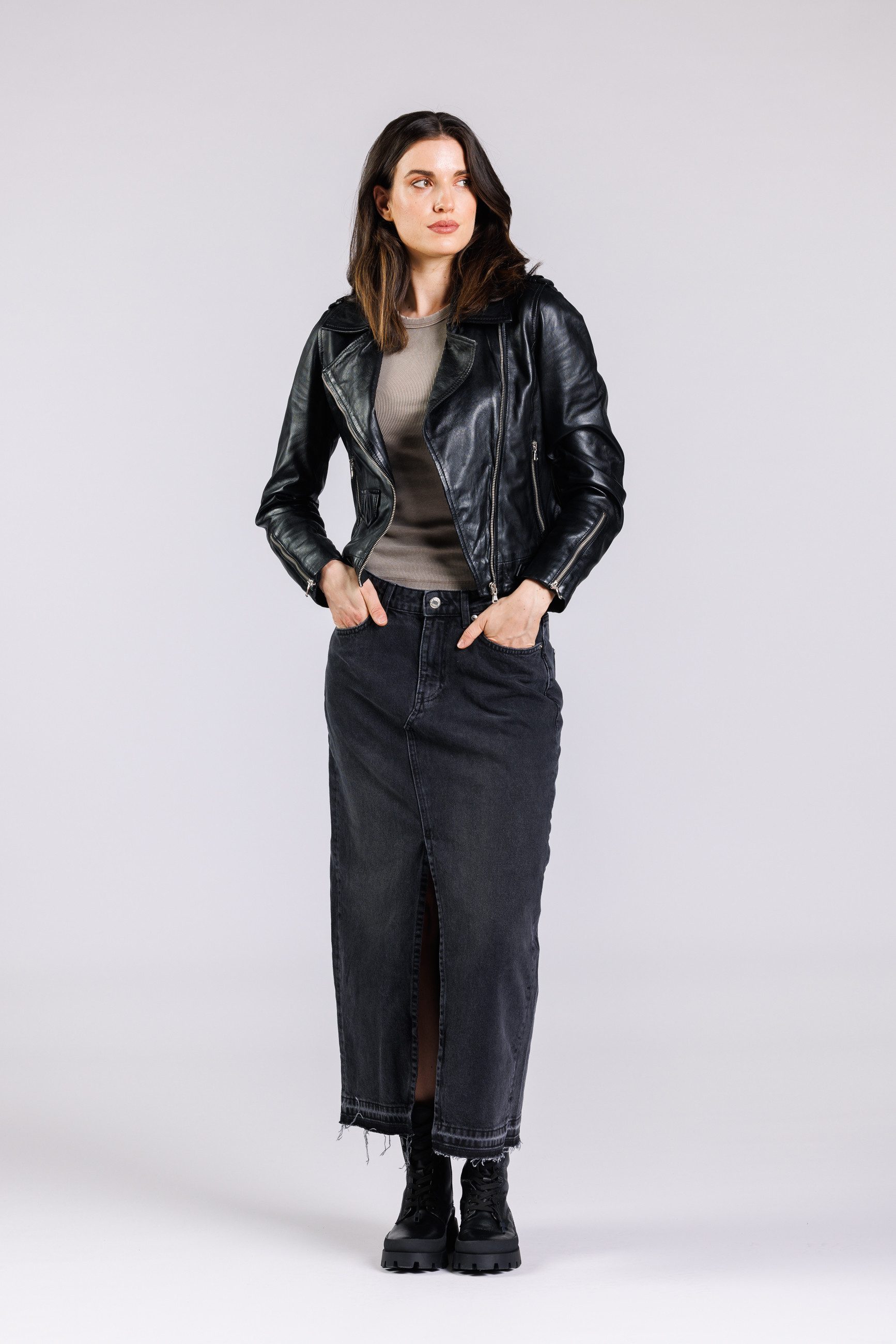 Freaky Nation Lederjacke Stine-FN