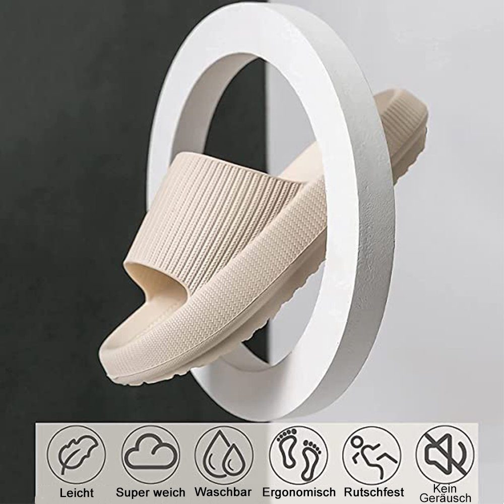 Blusmart Damen Herren Badeschuhe Badepantolette (EVA Rutschfest Pantoletten, Dicke Sohle bequeme) für Badezimmer, Schlafzimmer, Wohnzimmer, Strand, Freizeit