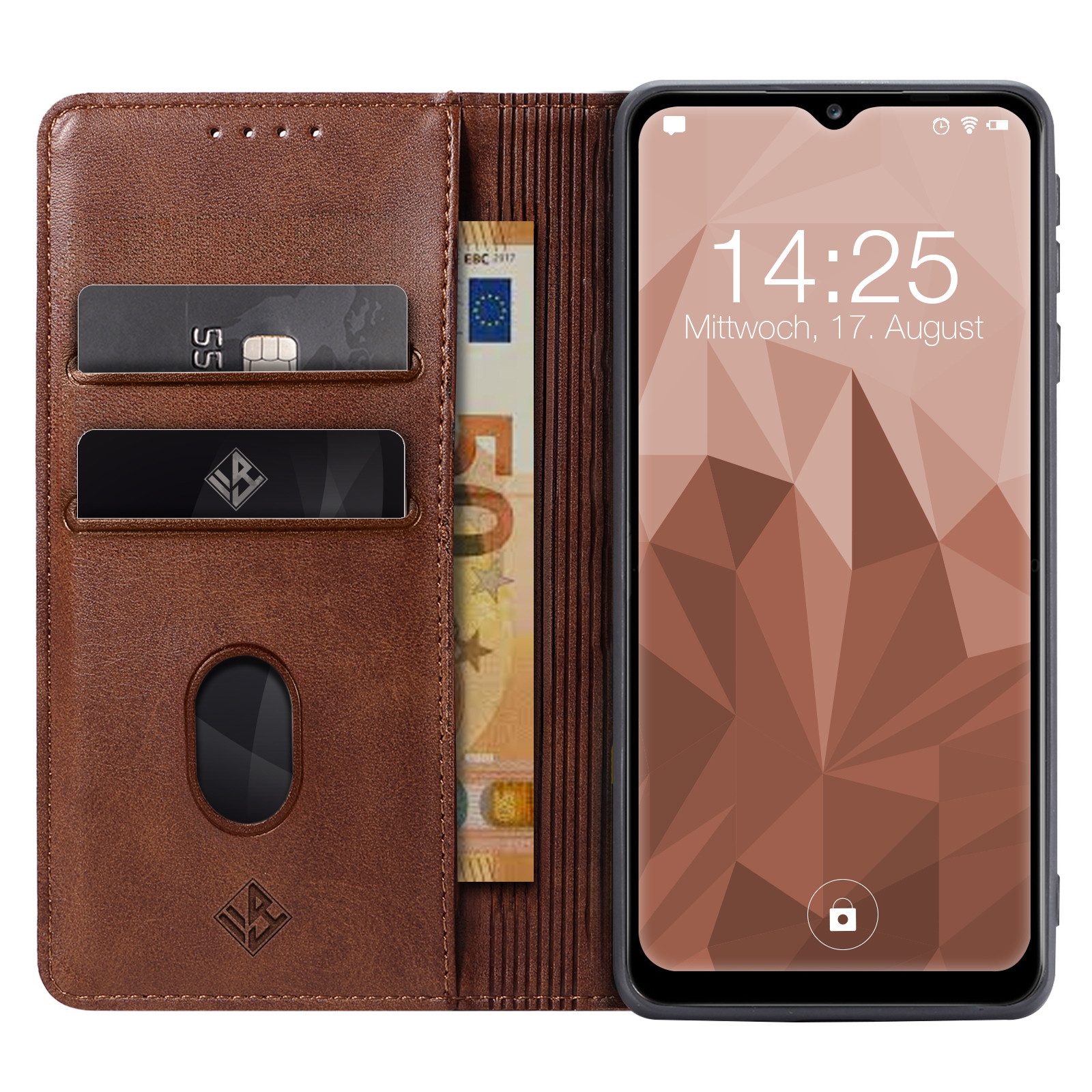 Tec-Expert Handyhülle Tasche Hülle für Samsung Galaxy A13 6.6 Zoll, 6.6", Cover Klapphülle Case mit Kartenfach Fliphülle aufstellbar