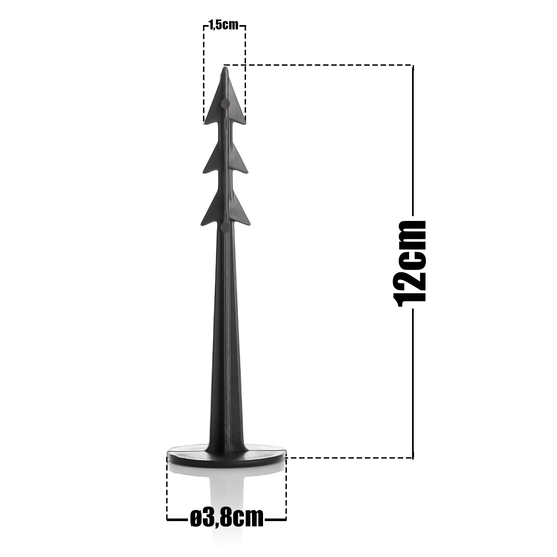 BigDean Erdnagel Erdanker Bodenanker für Gartenvlies 12,5cm Erdnägel Erdhaken, Set, 200-St., Erdnägel, 3 Widerhaken, Lange Erdnägel, UV-Beständig