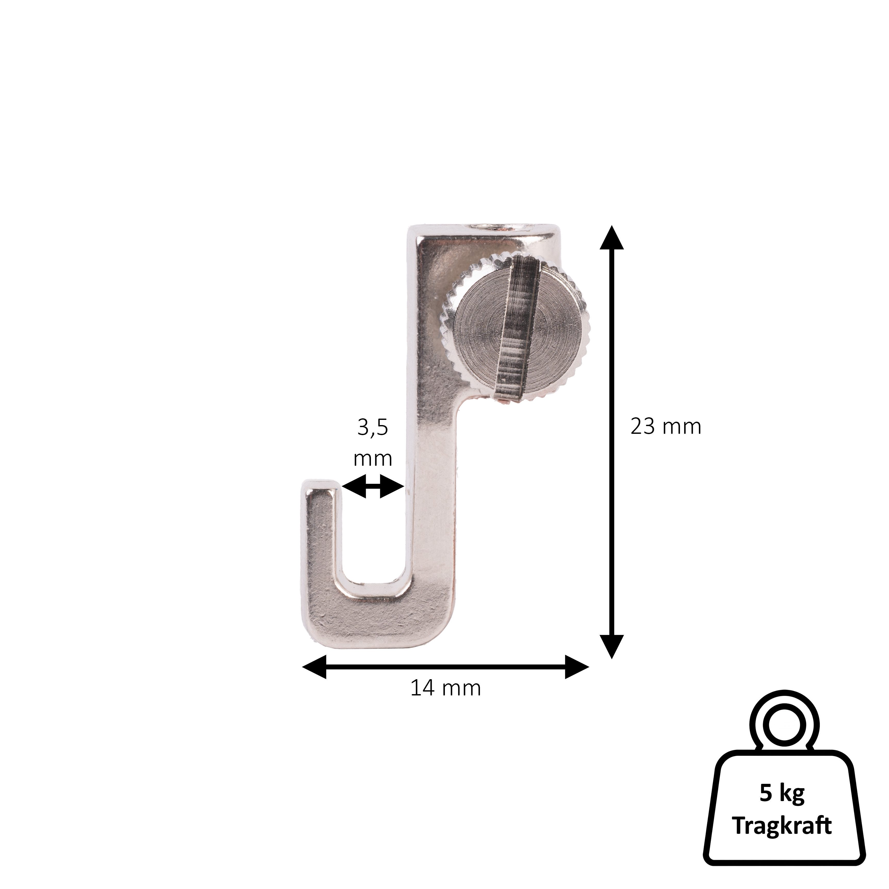 SOFT-RAIL Seilhaken Verstellbarer Bilderhaken Mini, für Galerieschienen & Bilderschienen, (Set, 10-St), Zubehör – Bild 3 von 3