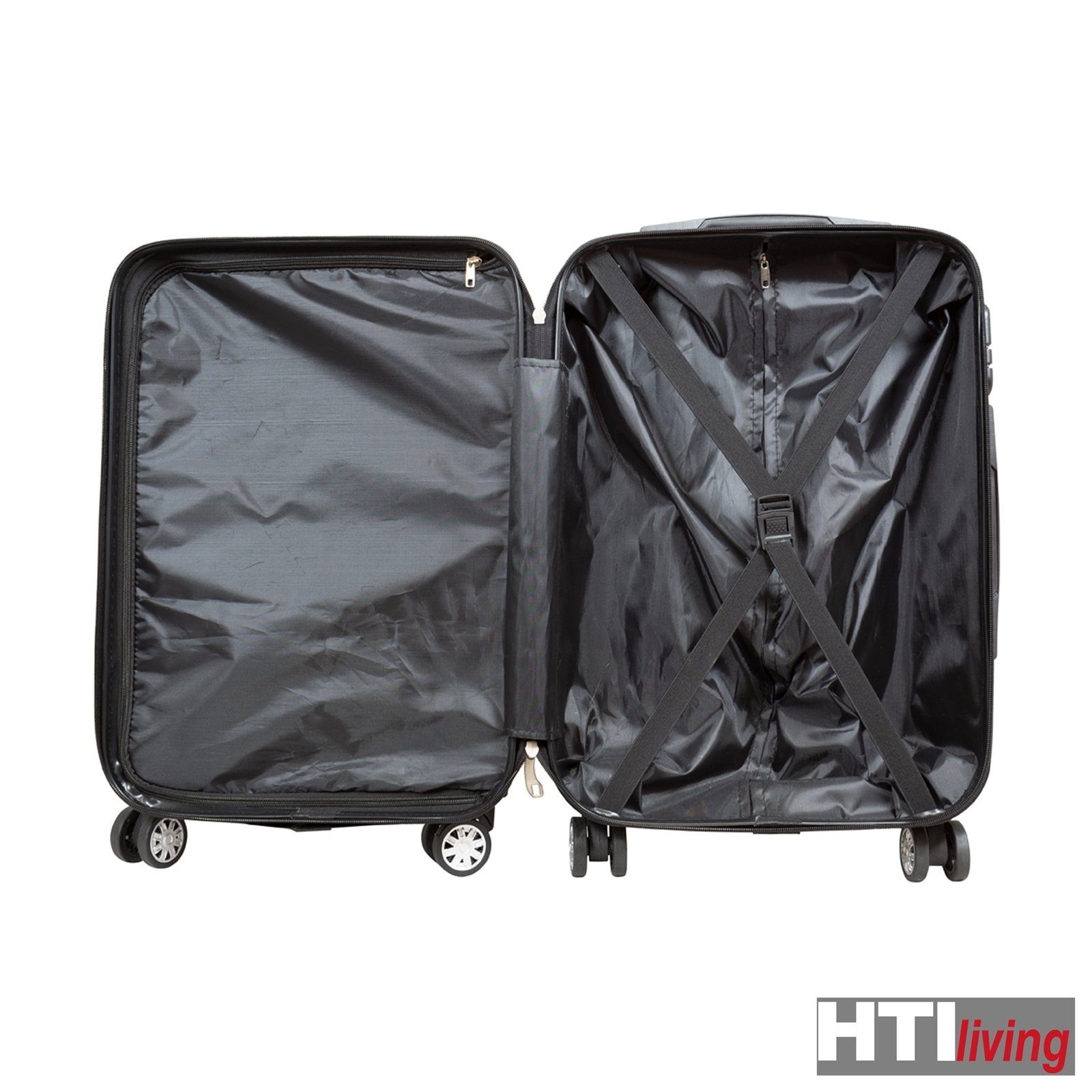 HTI-Living Kofferset ABS (Set, Palma 3 Rollen, Champagner, tlg), 4 Reisegepäck Kofferset Hartschale 3-teilig Trolley