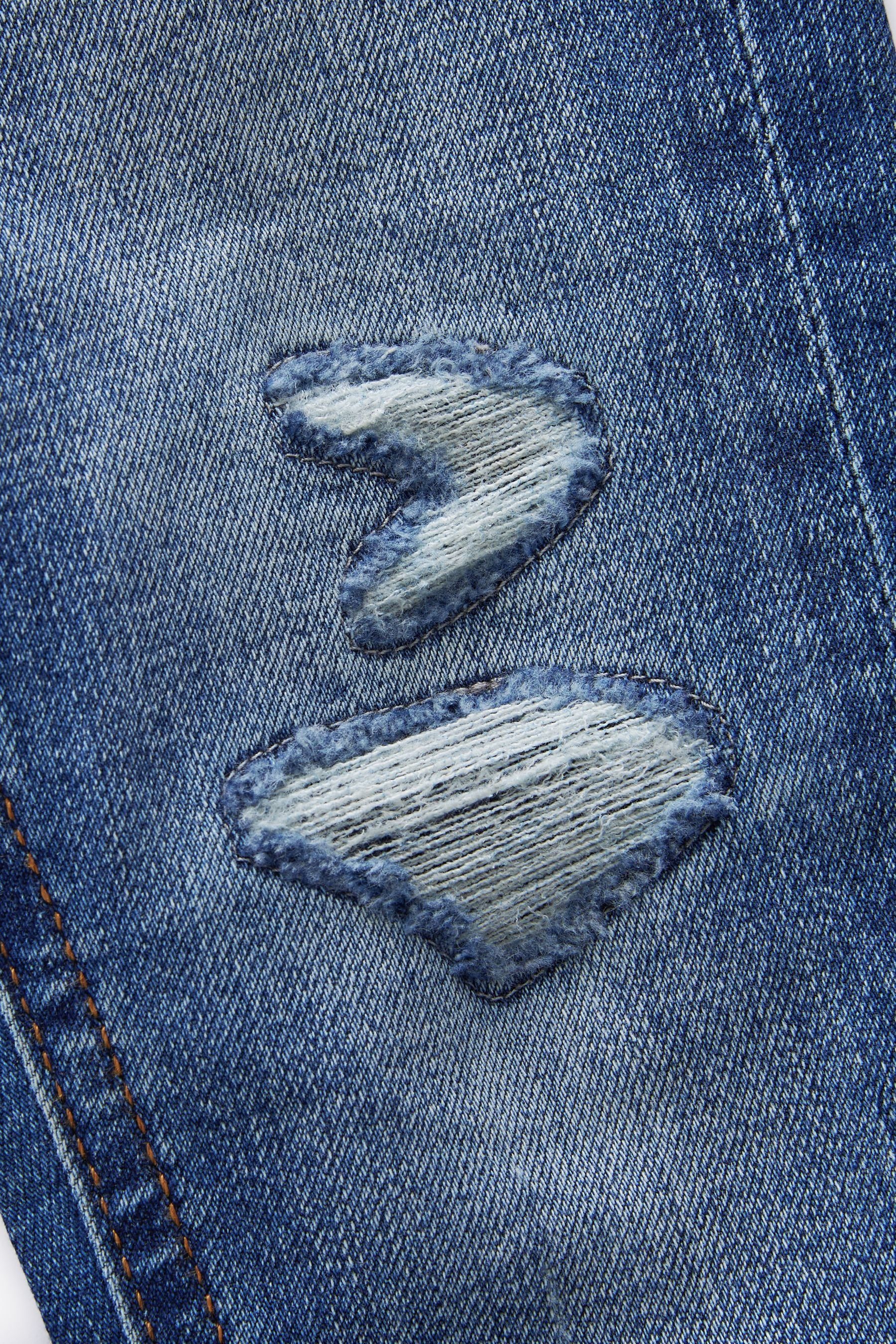 Mid in Next Destroyed-Jeans Used-Optik Denim Blue Jeans (1-tlg)