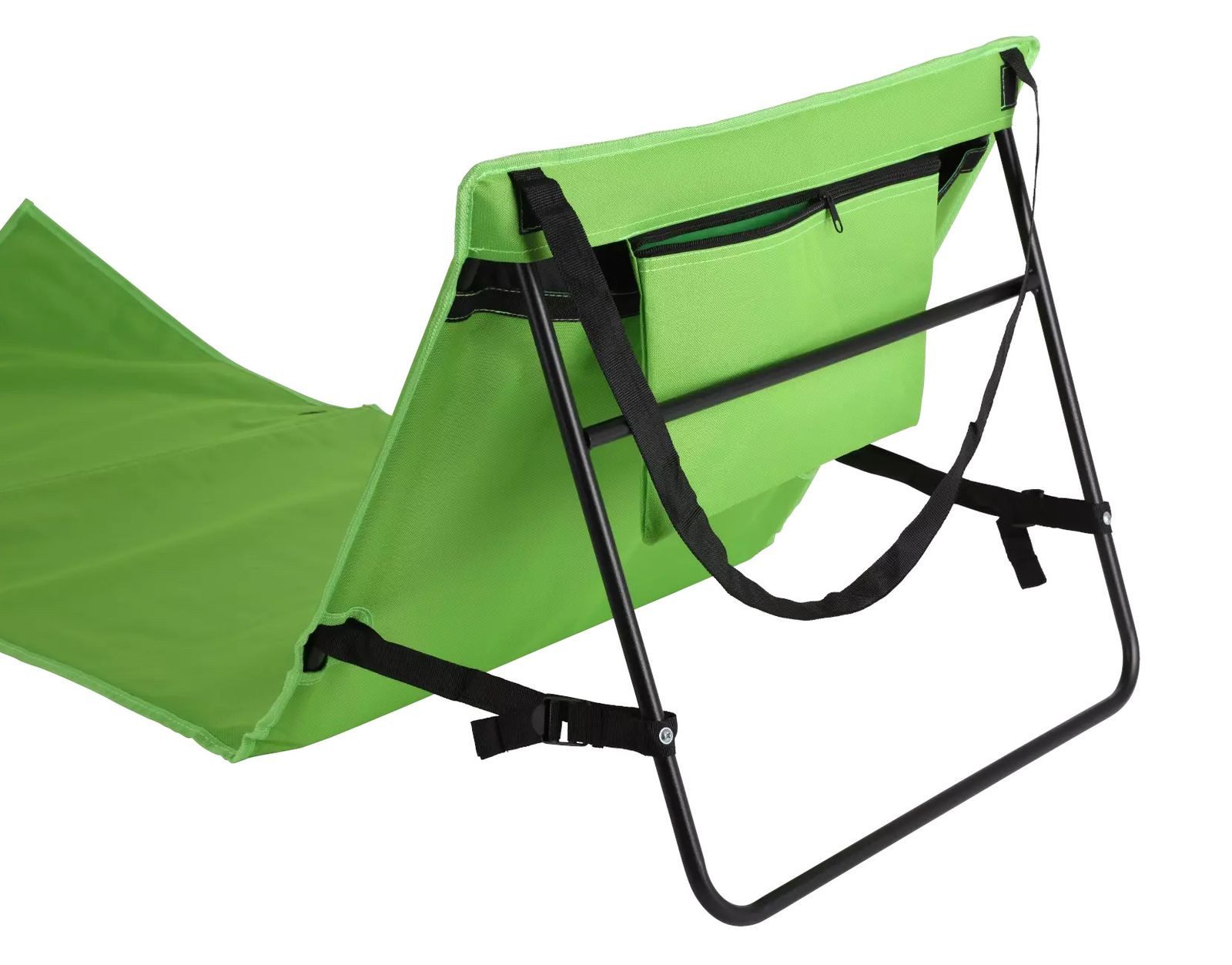 BURI Campingliege Klappbare Strandmatte mit Rückenlehne und Kopfpolster Strandliege – Bild 4 von 5