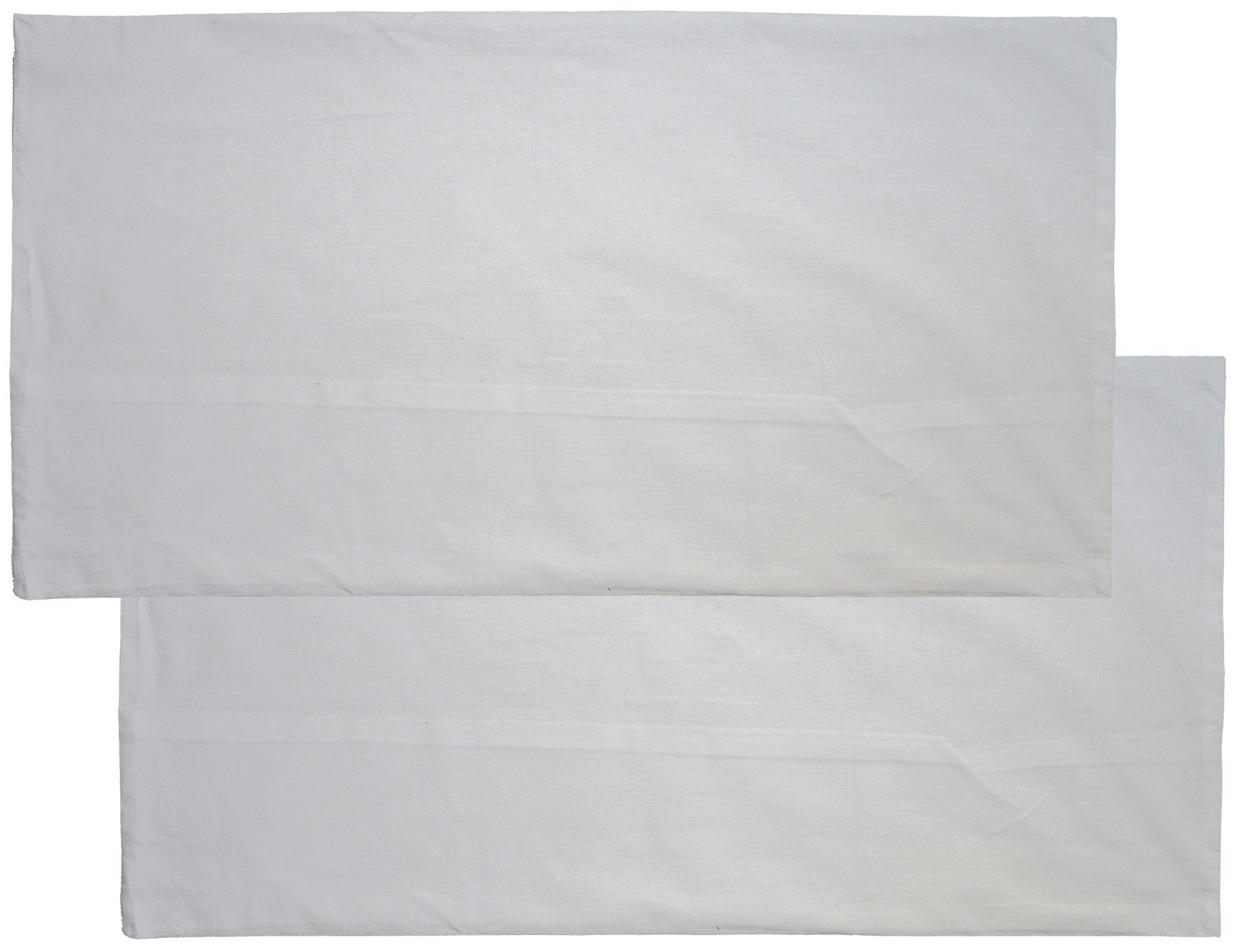 KH-Haushaltshandel Kissenbezüge 2er Pg. Kopfkissenbezug, kochfest, Hotelverschluß, weiß, (2 Stück), 40x40cm, 95 Grad Wäsche, Kissenhülle,Kissenbezug, 100% Baumwolle