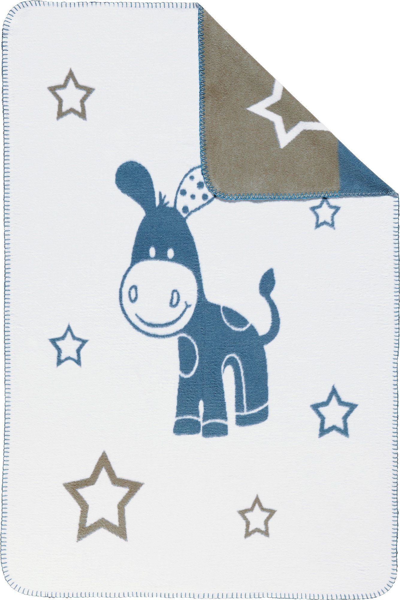 Kinderdecke Babydecke, Erwin Müller, Baumwolle Motiv/Sterne