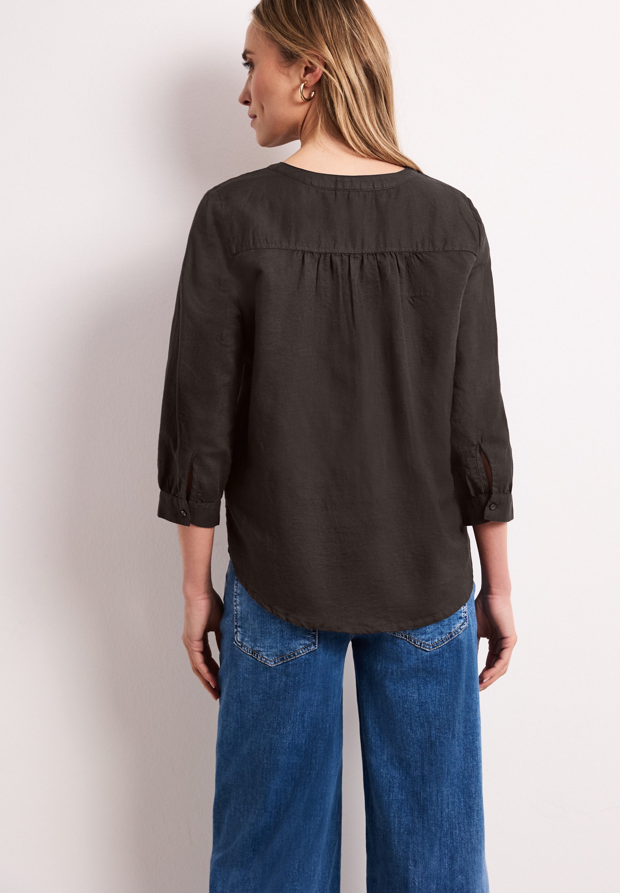 STREET ONE Klassische Bluse aus Leinenmix