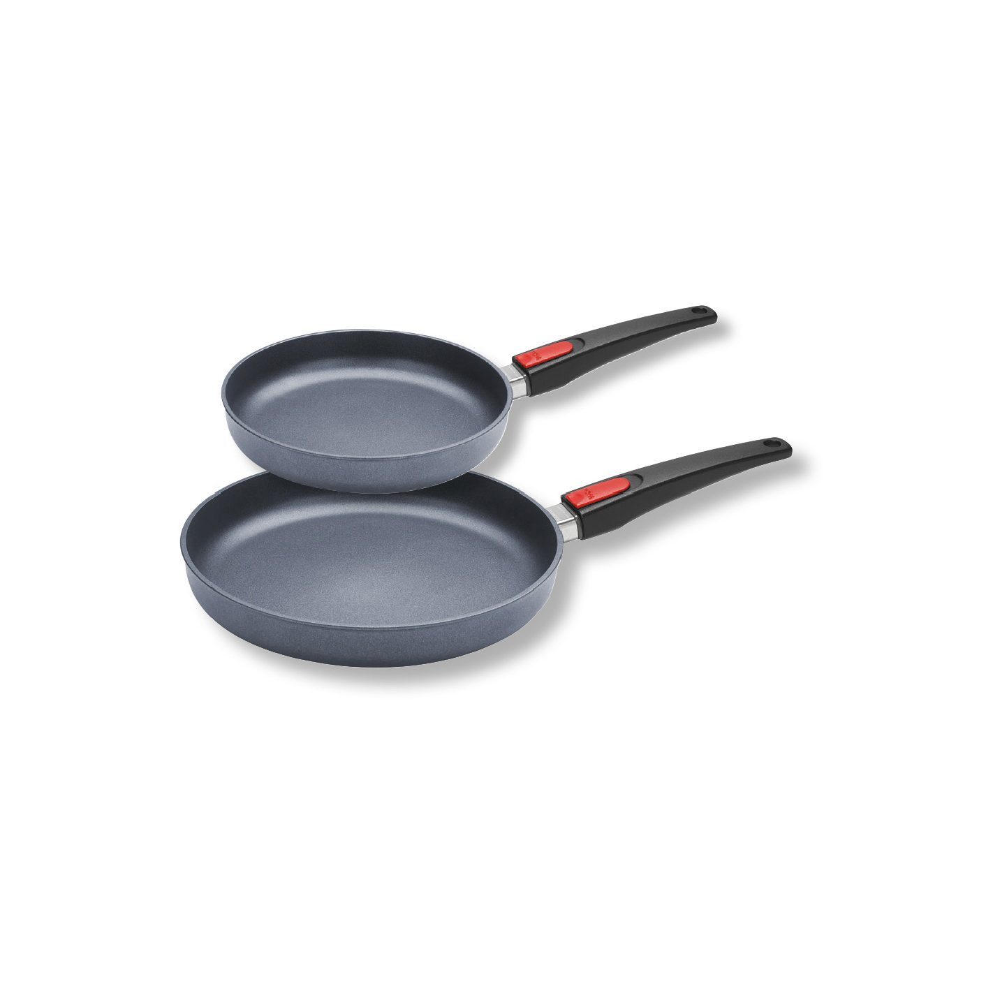 Servierpfanne WOLL Diamond Lite Pfannenset 2er 24 x 28 cm Grau Backofenfest