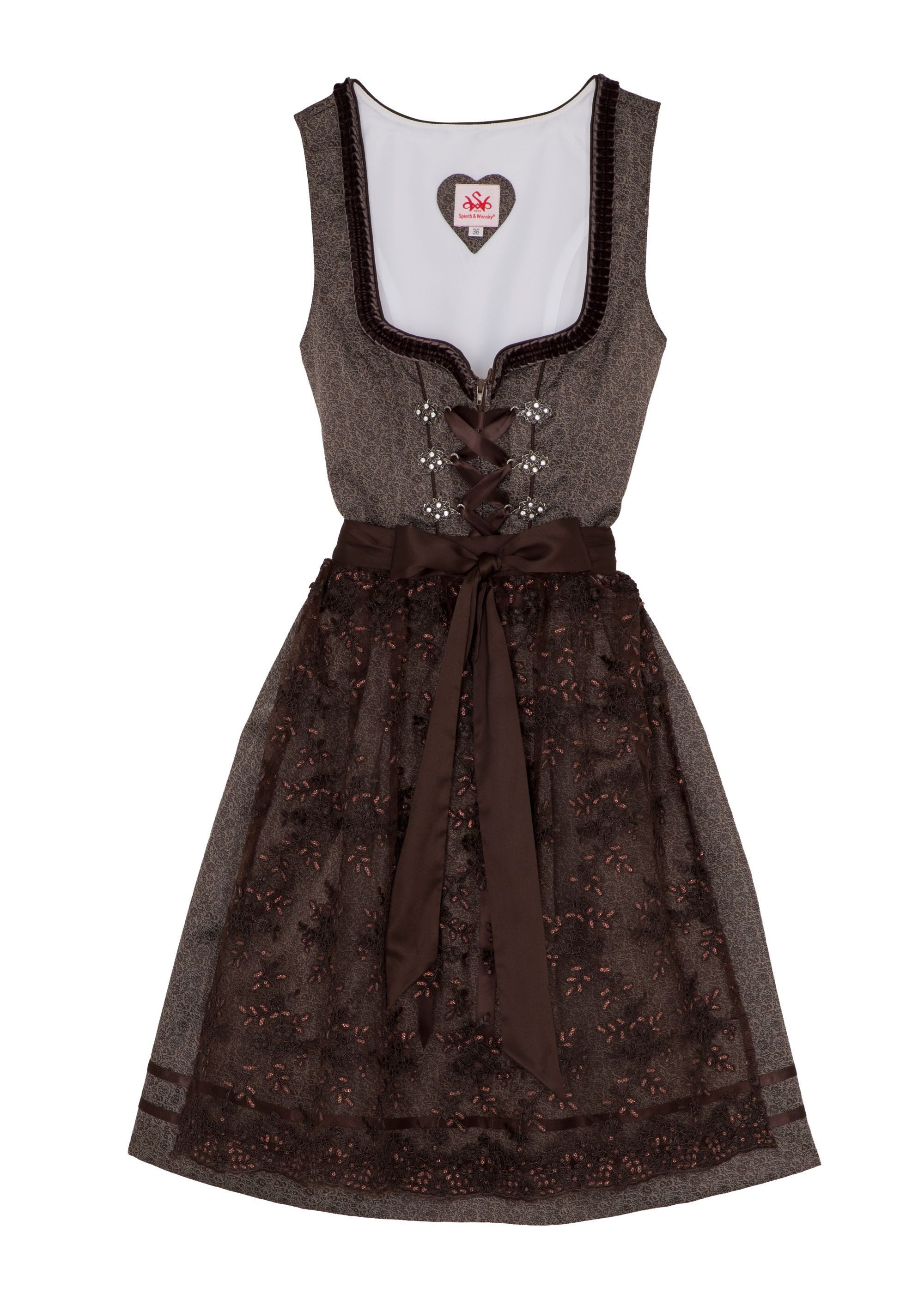 Spieth & Wensky Dirndl Bea (1-tlg) mit verspielten Rüschen günstig online kaufen