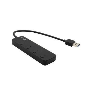 I-TEC USB 3.0 Metal HUB 4 Port mit individual On/Off Switches USB-Ladegerät