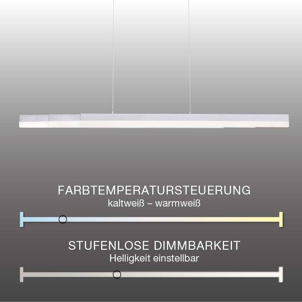 LED-Leuchte Pendellampe Memoryfunktion, Smart ausziehbar 120-179cm Smart Works LED Paul Q-Tower Smarte Leuchtmittel, RGB+W-Farbregelung, Home, with Dimmfunktion, Home, Pendelleuchte mit Neuhaus Alexa