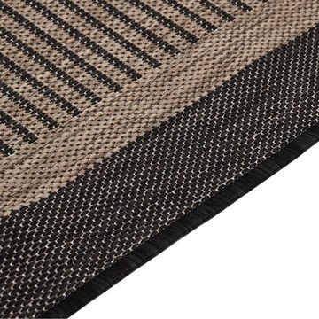 Teppich Outdoor-Flachgewebe 120x170 cm Dunkelbraun, furnicato, Rechteckig