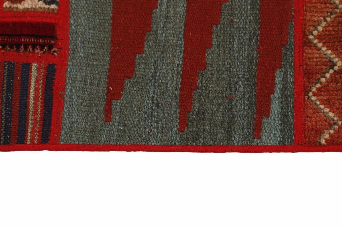 Orientteppich Kelim Patchwork 139x201 / Höhe: Trading, Orientteppich rechteckig, mm 4 Perserteppich, Handgewebter Nain