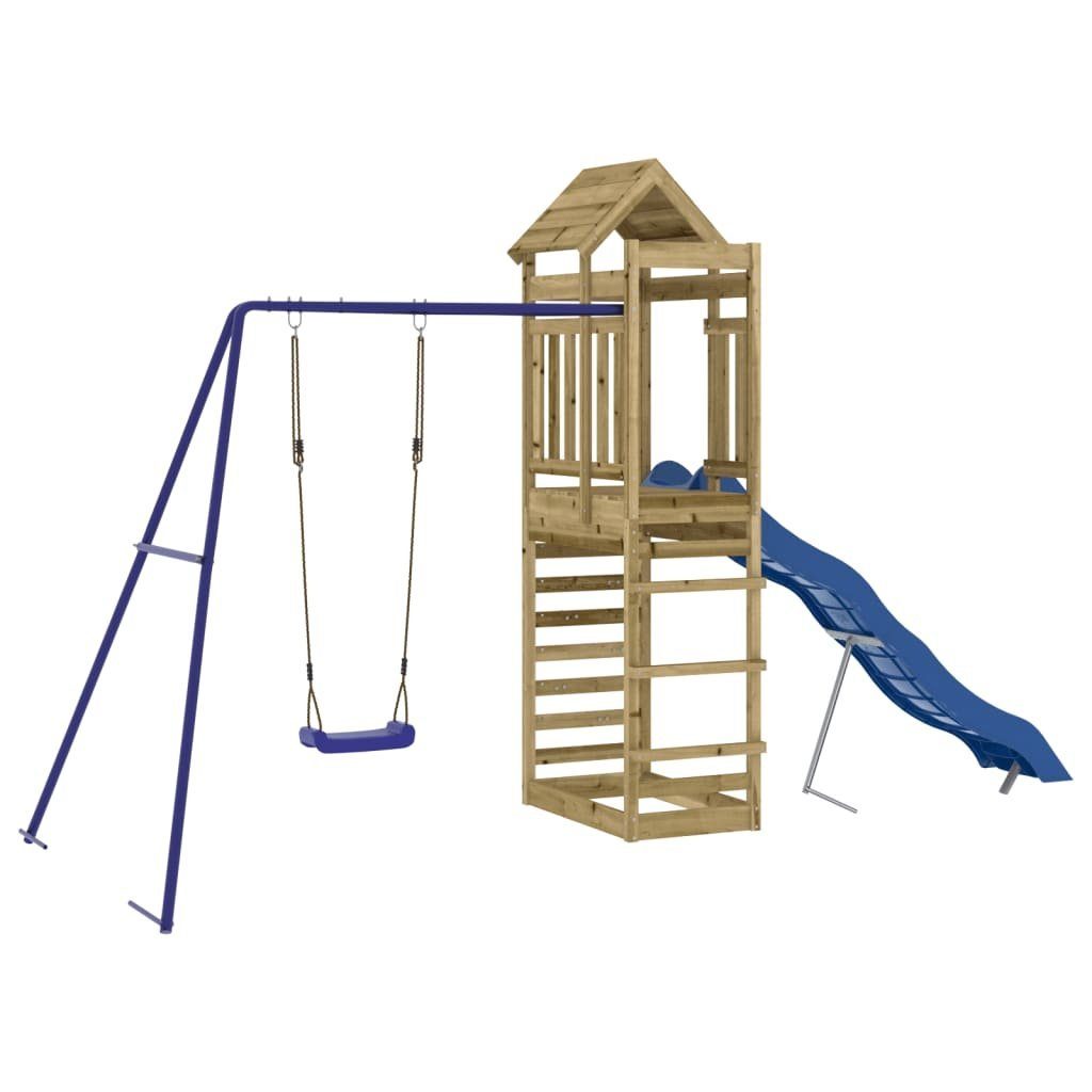 vidaXL Spielhaus Spielturm Imprägniertes Kiefernholz Kinder Garten Kletterturm Schaukel