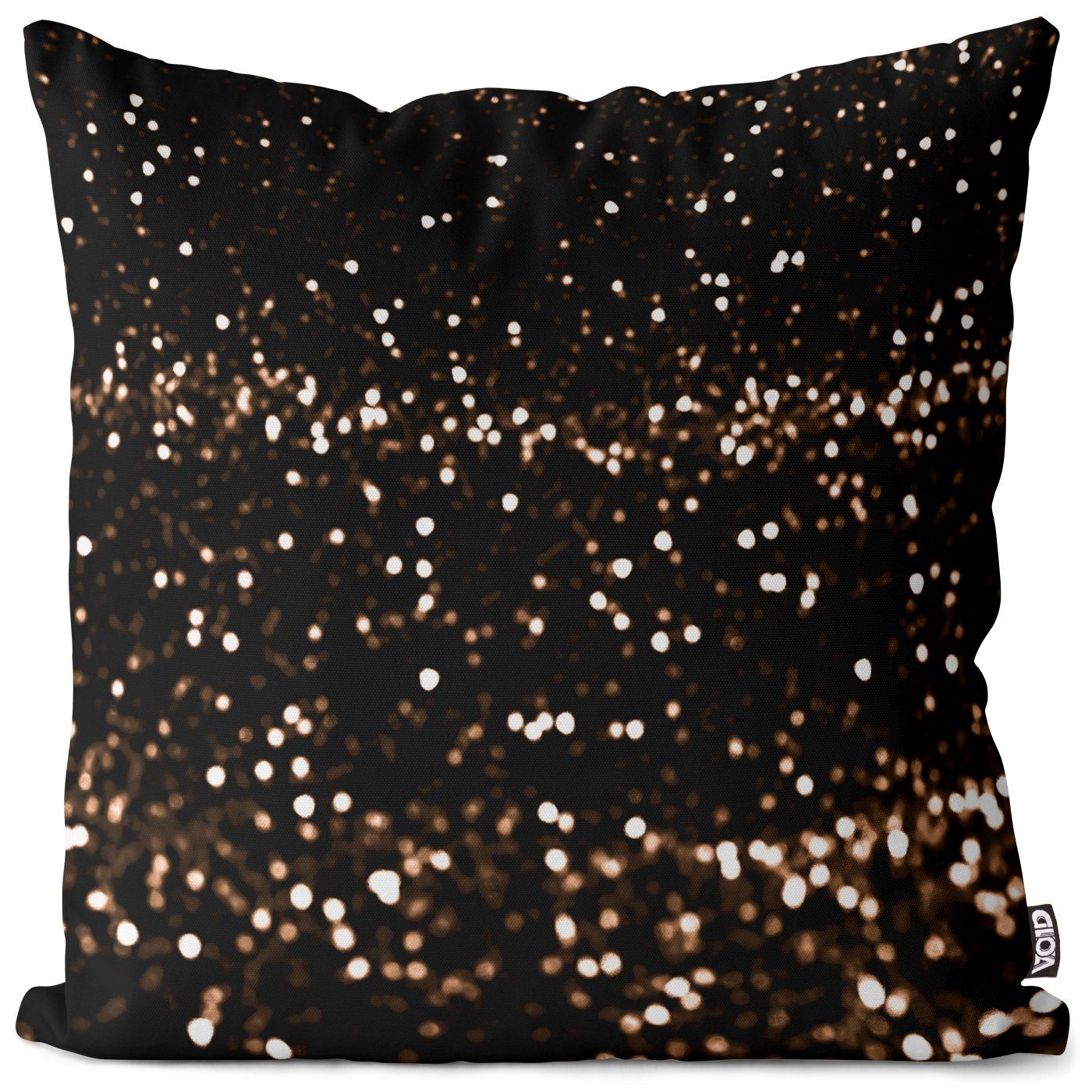 VOID Kissenbezug, (1 Stück), Schwarz Punkte elegant Glitzer Lichter Nacht S günstig online kaufen