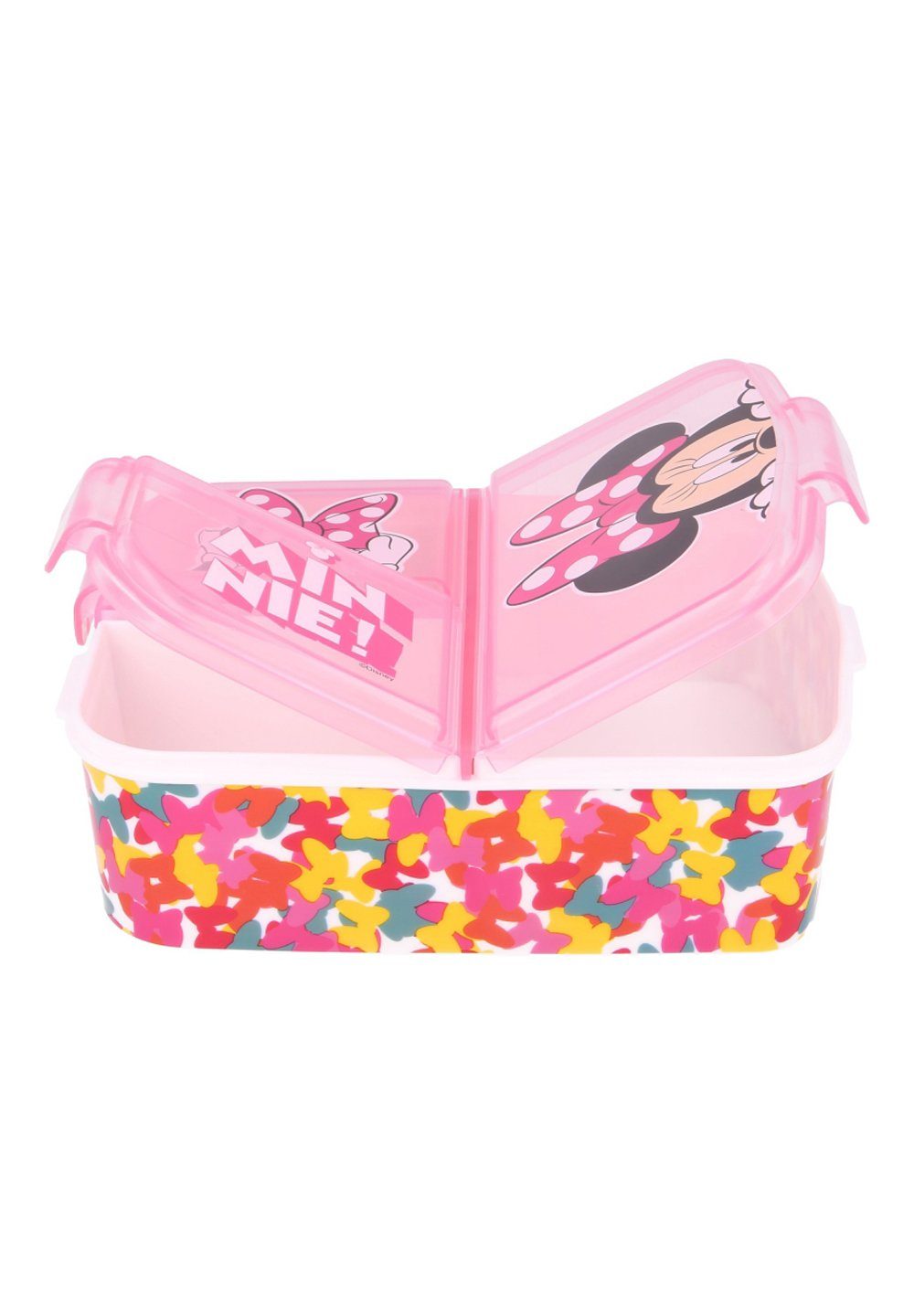 Brotdose Mouse, Vesperdose mit 3 Minnie Disney Fächern Mouse Minnie Lunchbox