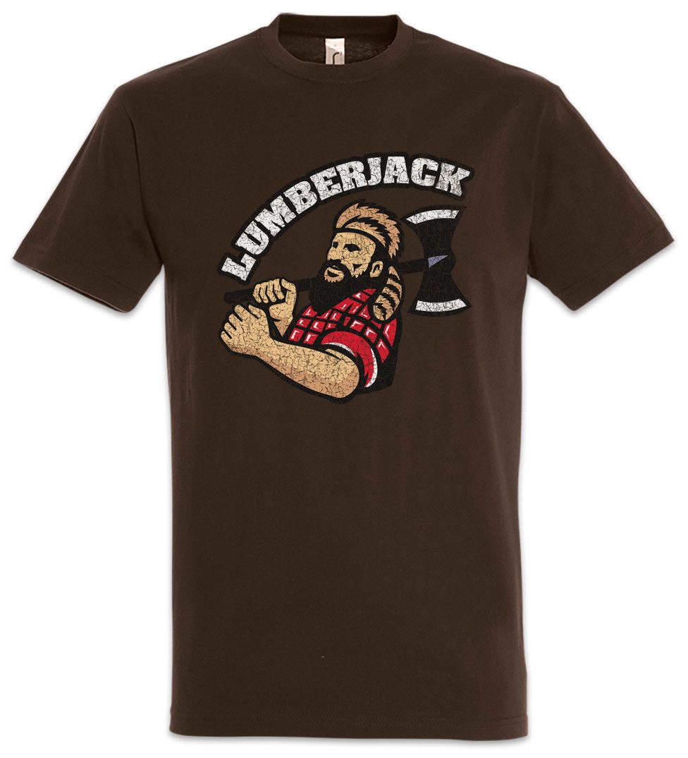 Urban Backwoods Print-Shirt Lumberjack X Herren T-Shirt Holzfäller Axt Waldarbeiter Förster Logger (1-tlg) Woodcutter Woodsman Woodworker Jack