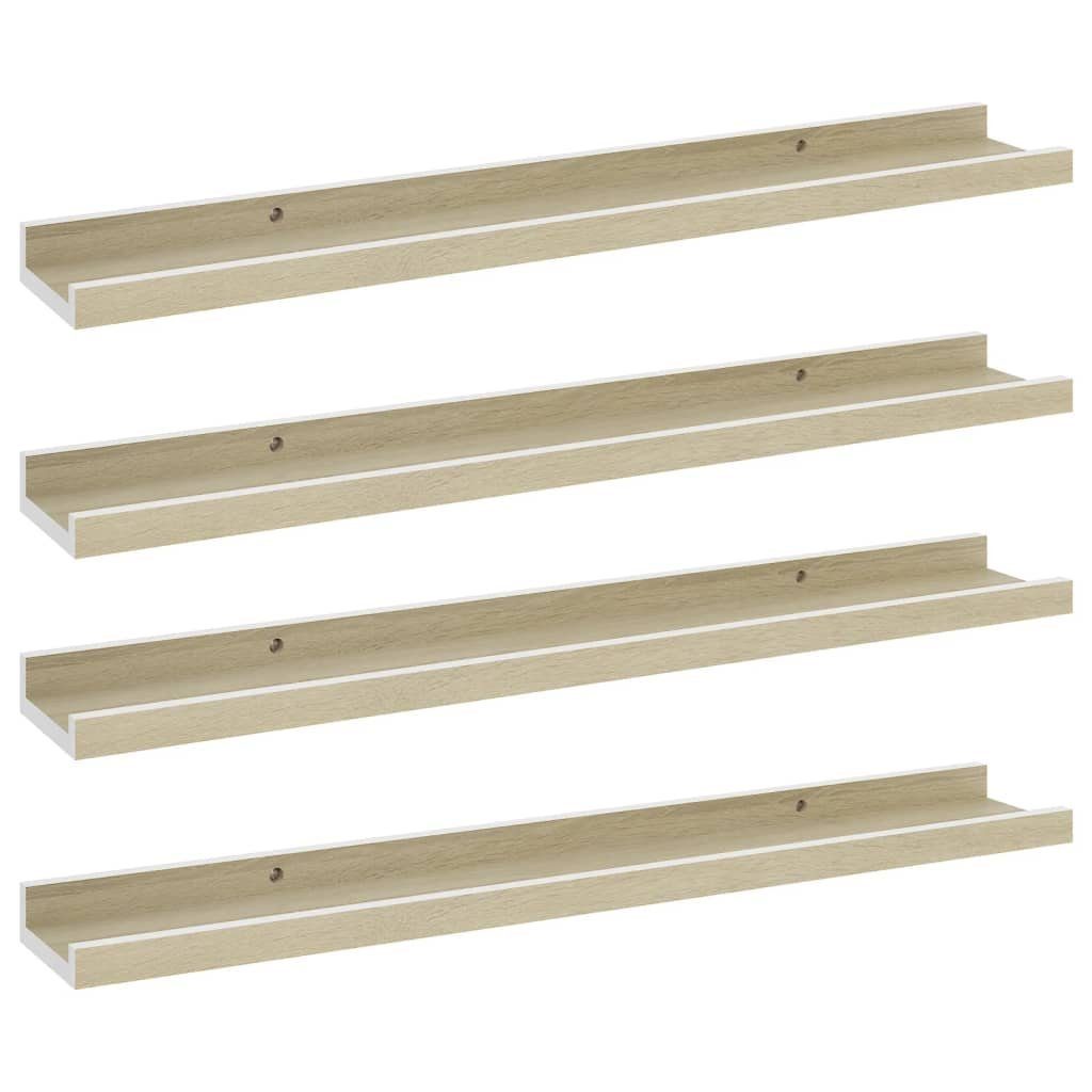 furnicato Wandregal Wandregale 4 Stk. Weiß günstig online kaufen