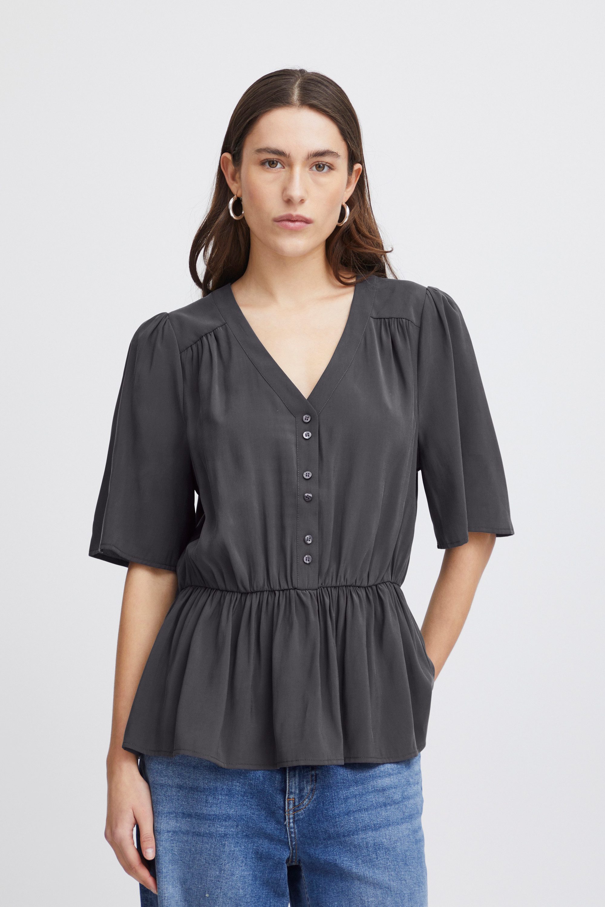 Ichi Kurzarmbluse Kurzarmbluse