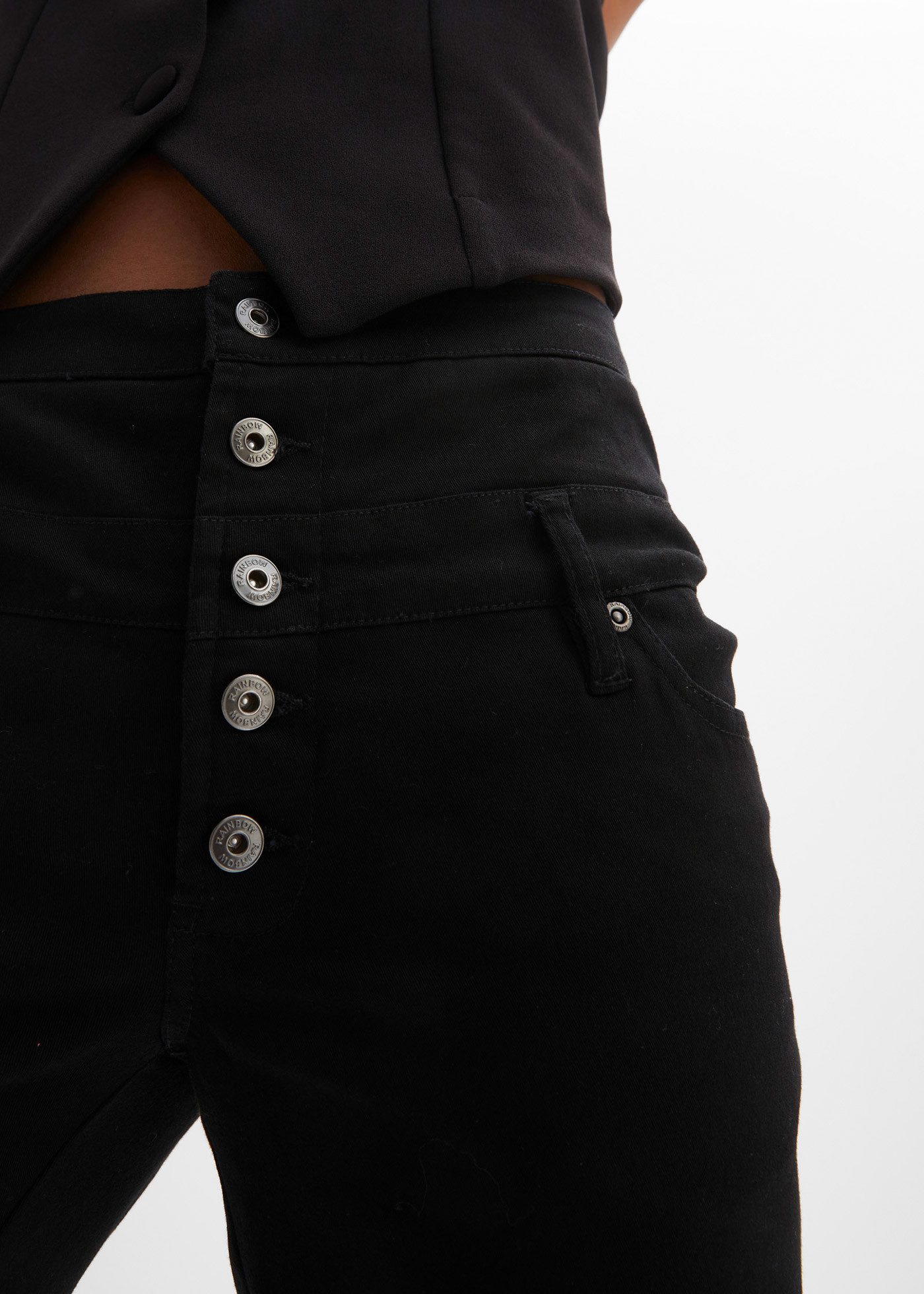 bonprix Bermudas aus elastischem Baumwoll-Mix, Regular Fit Passform, hohe Taille
