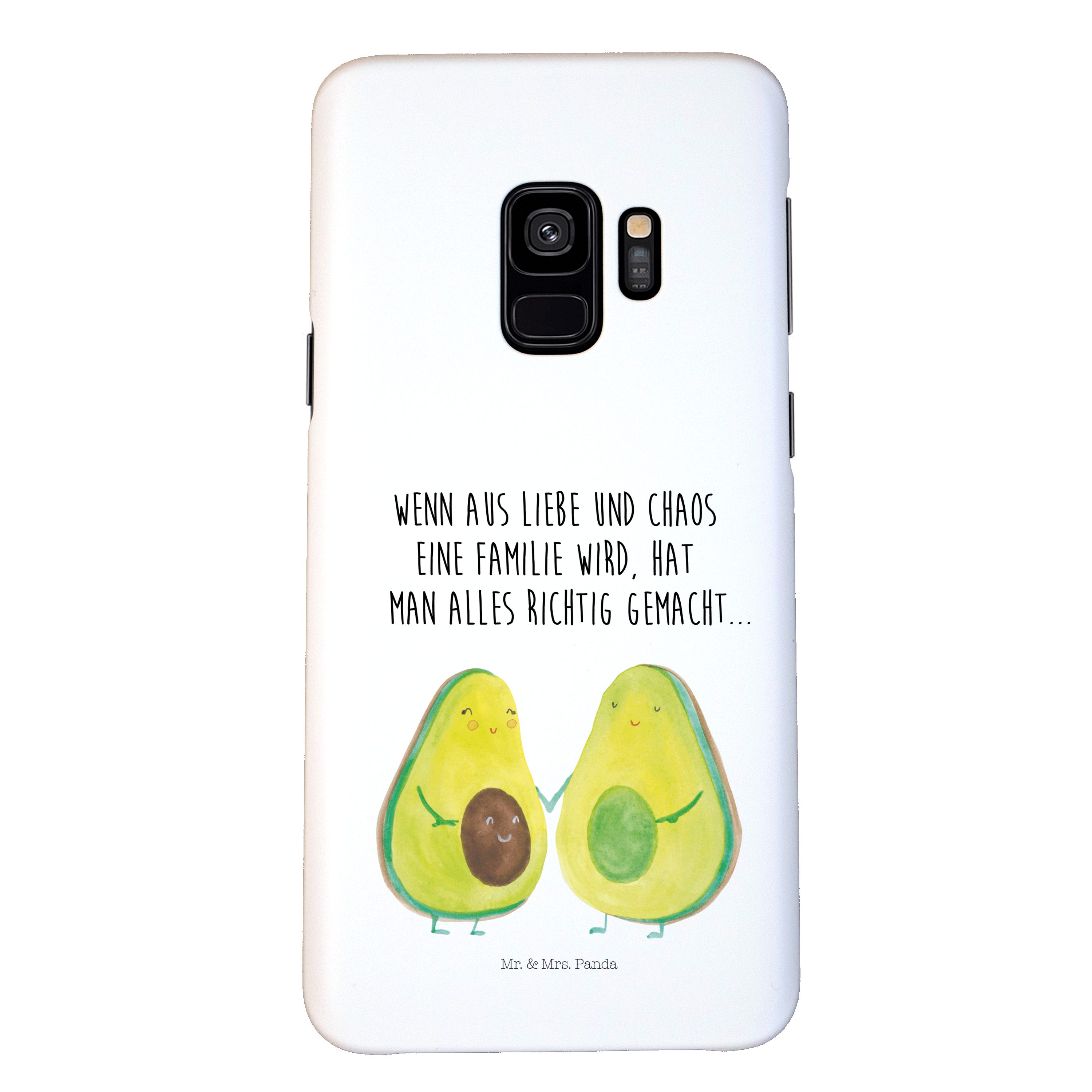 Mr. & Mrs. Panda Handyhülle Avocado Pärchen, Samsung Galaxy S9 Handyhülle, Weiß, Cover, Hülle, Ki, Samsung Galaxy S9 Hochzeit Geschenk