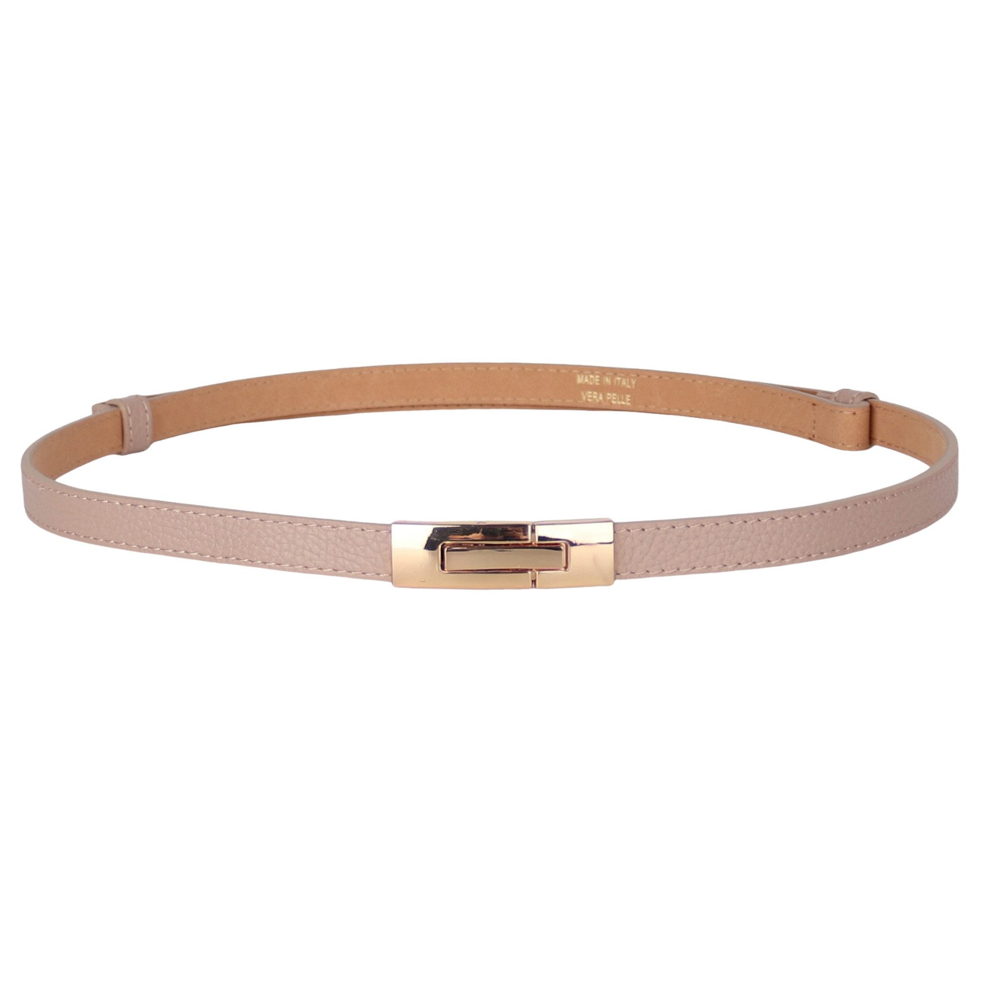 MIRROSI Ledergürtel Damen Gürtel Echtleder, Made in Italy, 18mm breit (Passt fast zu jeder Hosenschlaufe) Einheitsgröße (Geeignet für einen Hüftumfang von ca. 55 bis 100 cm)