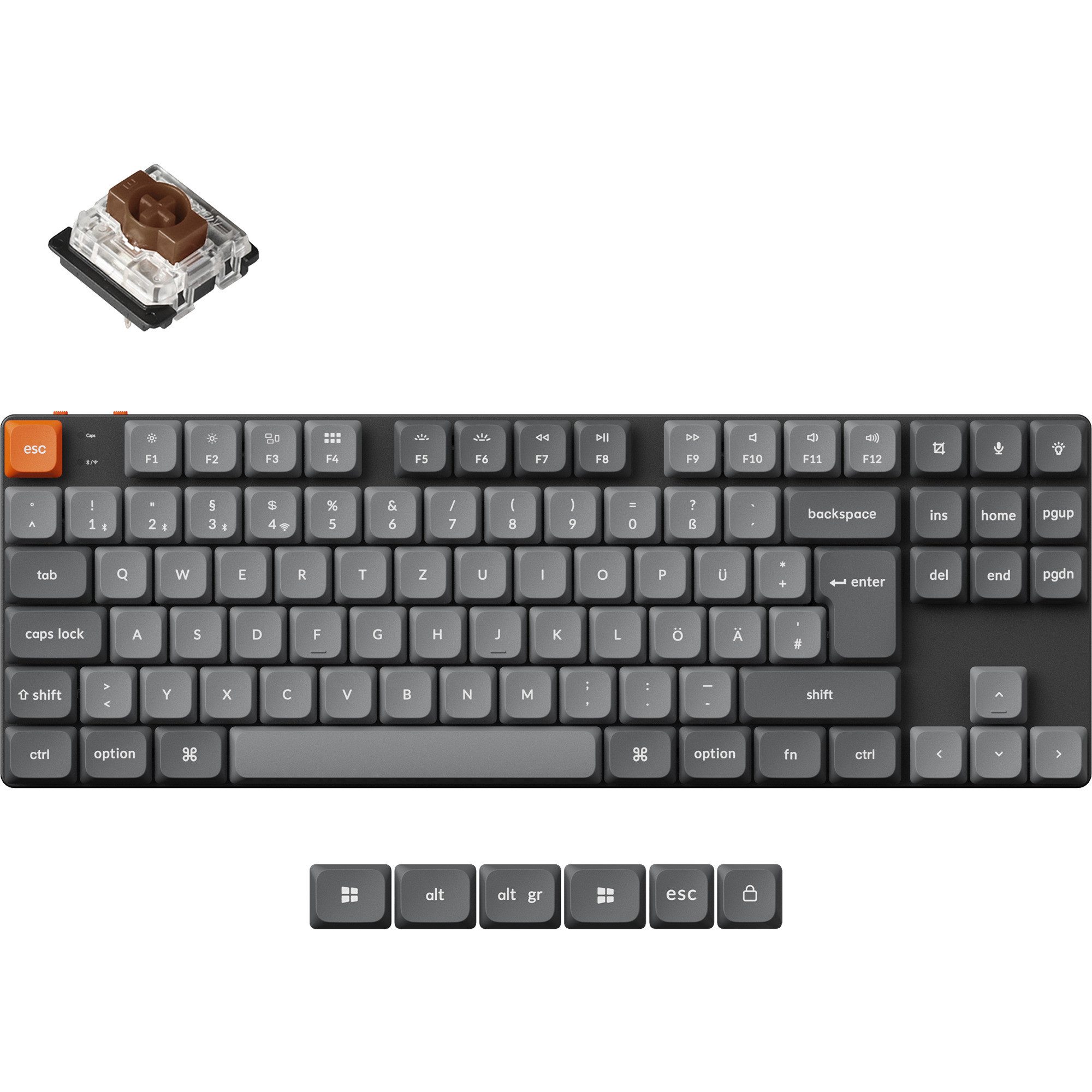 Keychron Keychron K1 Max, Gaming-Tastatur, (Hot-Swap, Tastatur