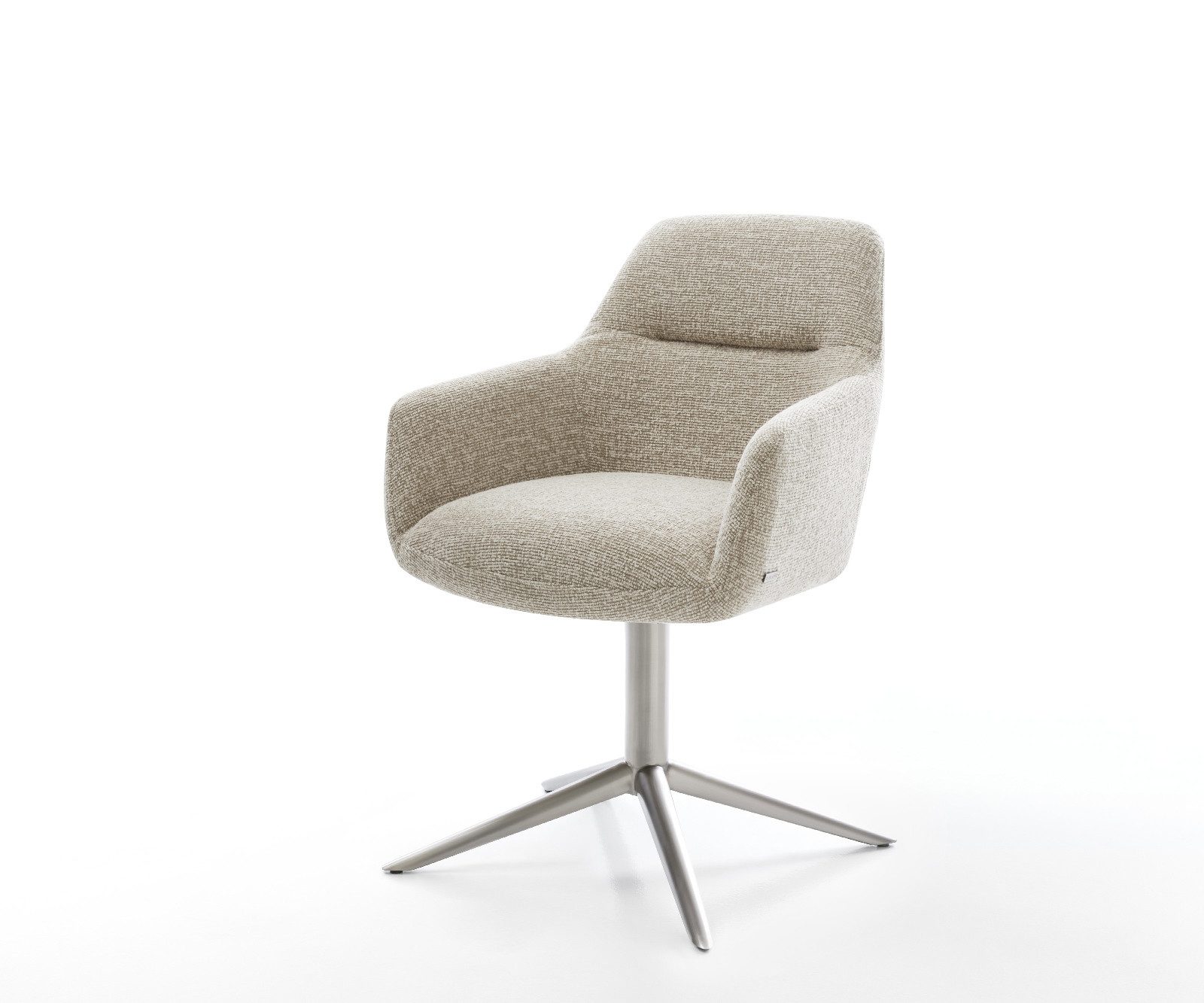 DELIFE Polsterstuhl Pejo-Flex, Fußkreuz Edelstahl Webstoff günstig online kaufen