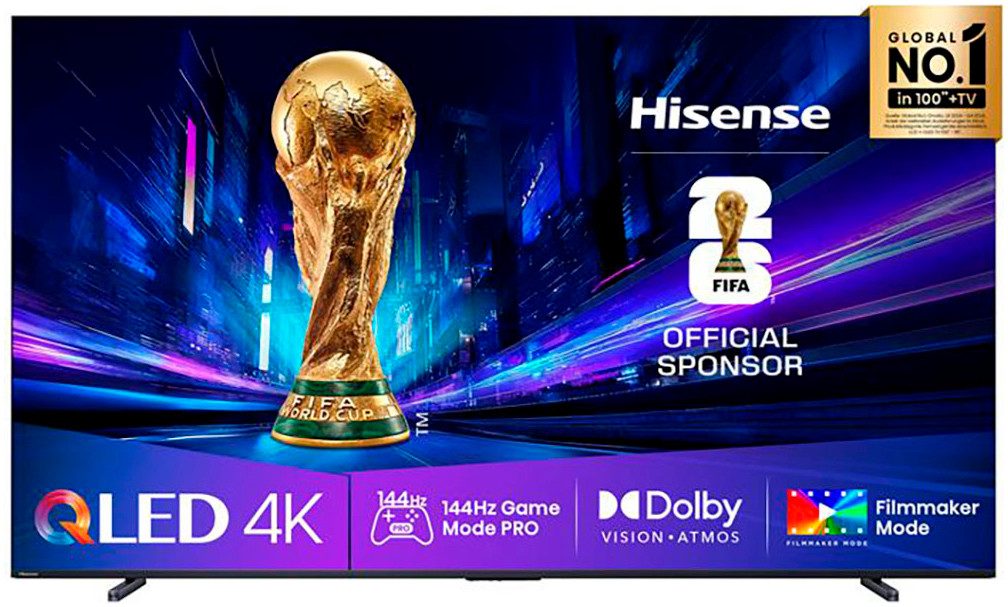 Hisense 100E7Q PRO QLED-Fernseher (253 cm/100 Zoll, 4K Ultra HD, Smart-TV, 4K UHD QLED)