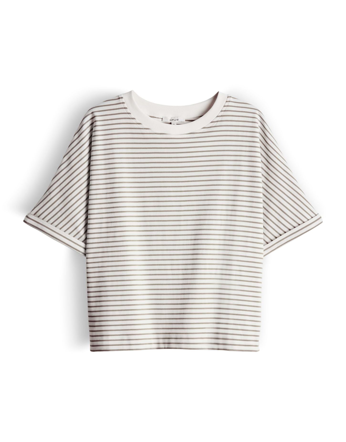 OPUS Kurzarmshirt Gestreiftes T-Shirt aus BCI Cotton Mix Slim Fit Figurbeto günstig online kaufen